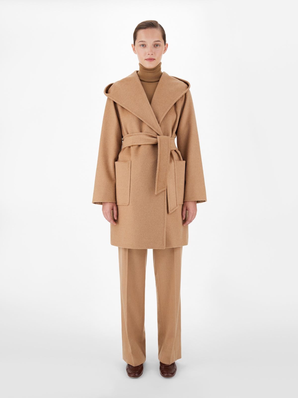 Camel colour robe coat