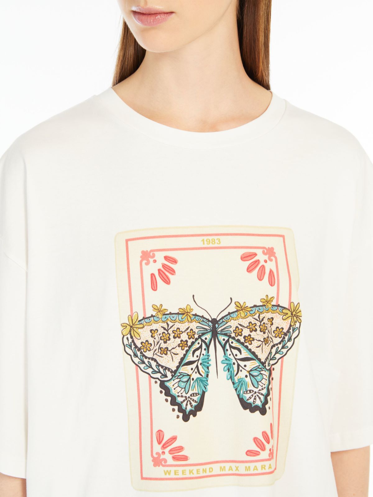 Oversized cotton print T-shirt