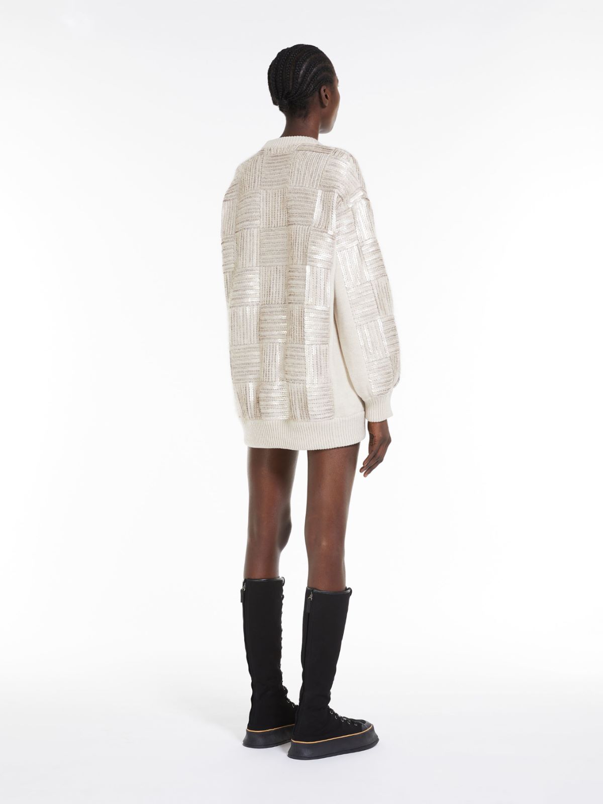 Wool and sequin mini dress