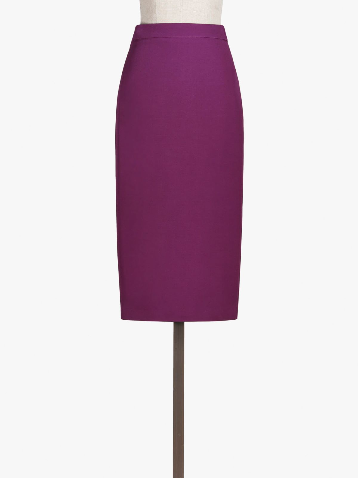 Wool and silk midi skirt