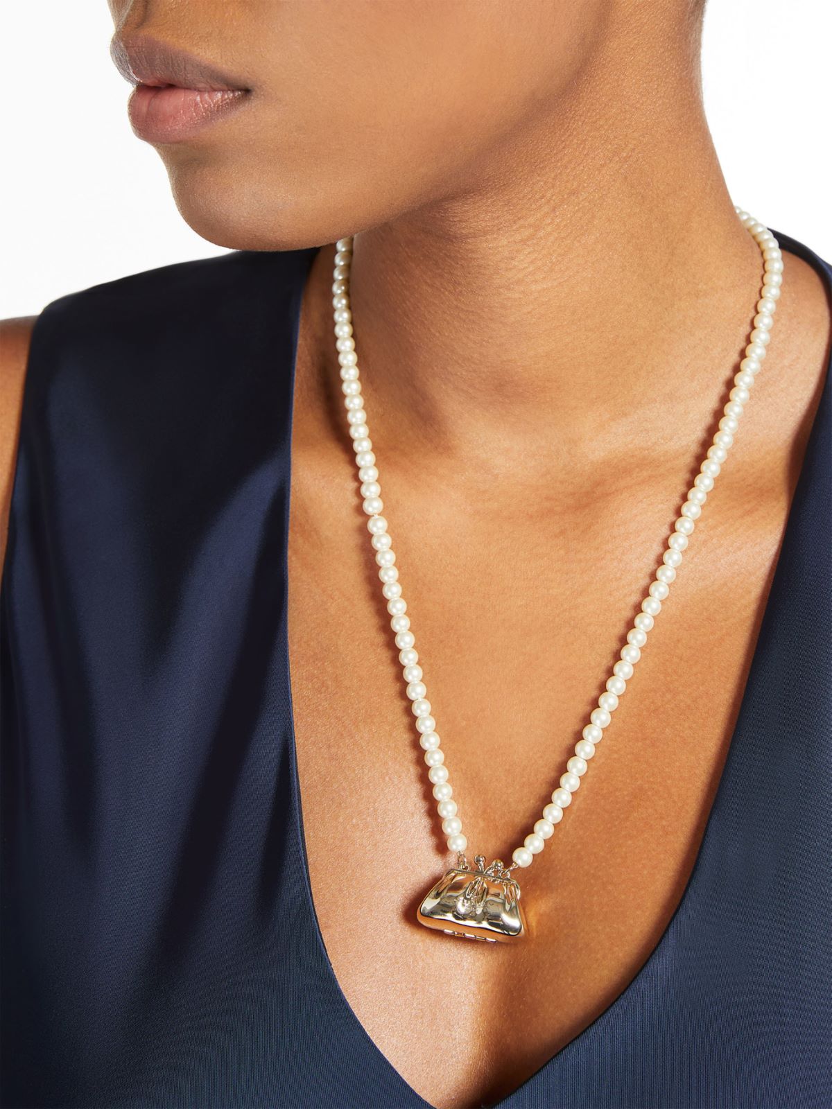 Pasticcino charm-adorned pearl necklace