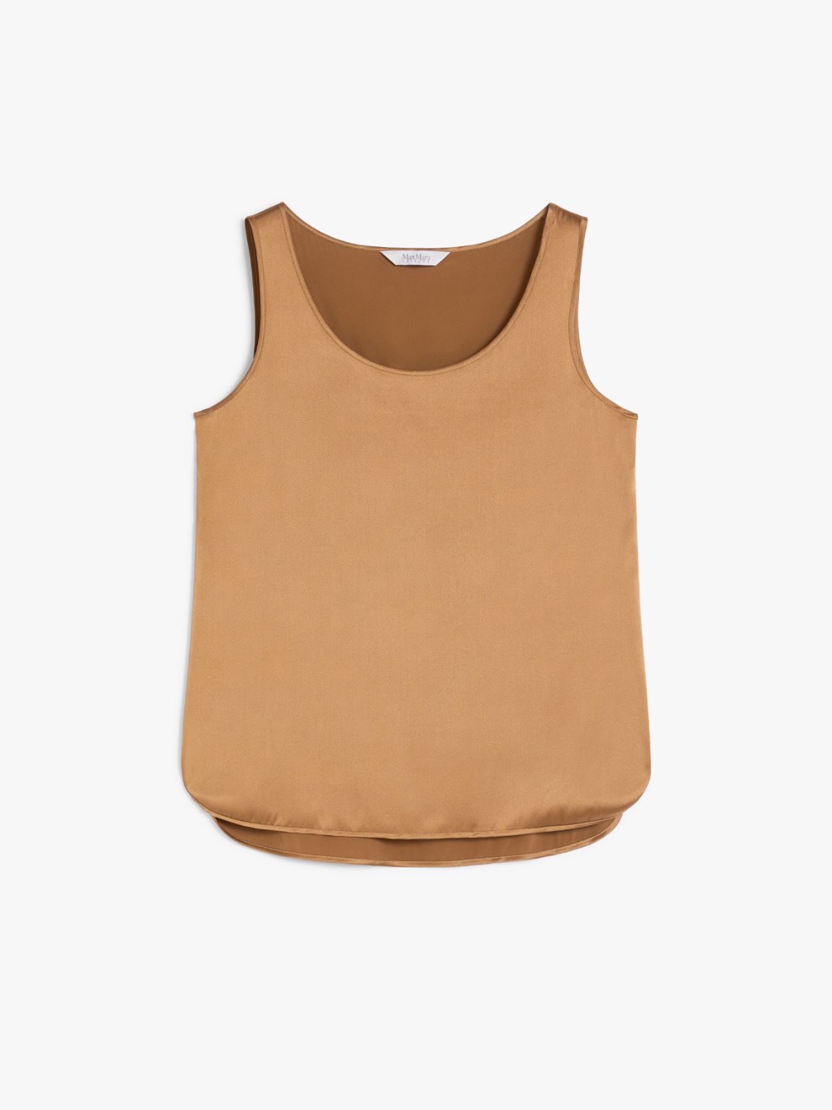 Stretch silk satin top