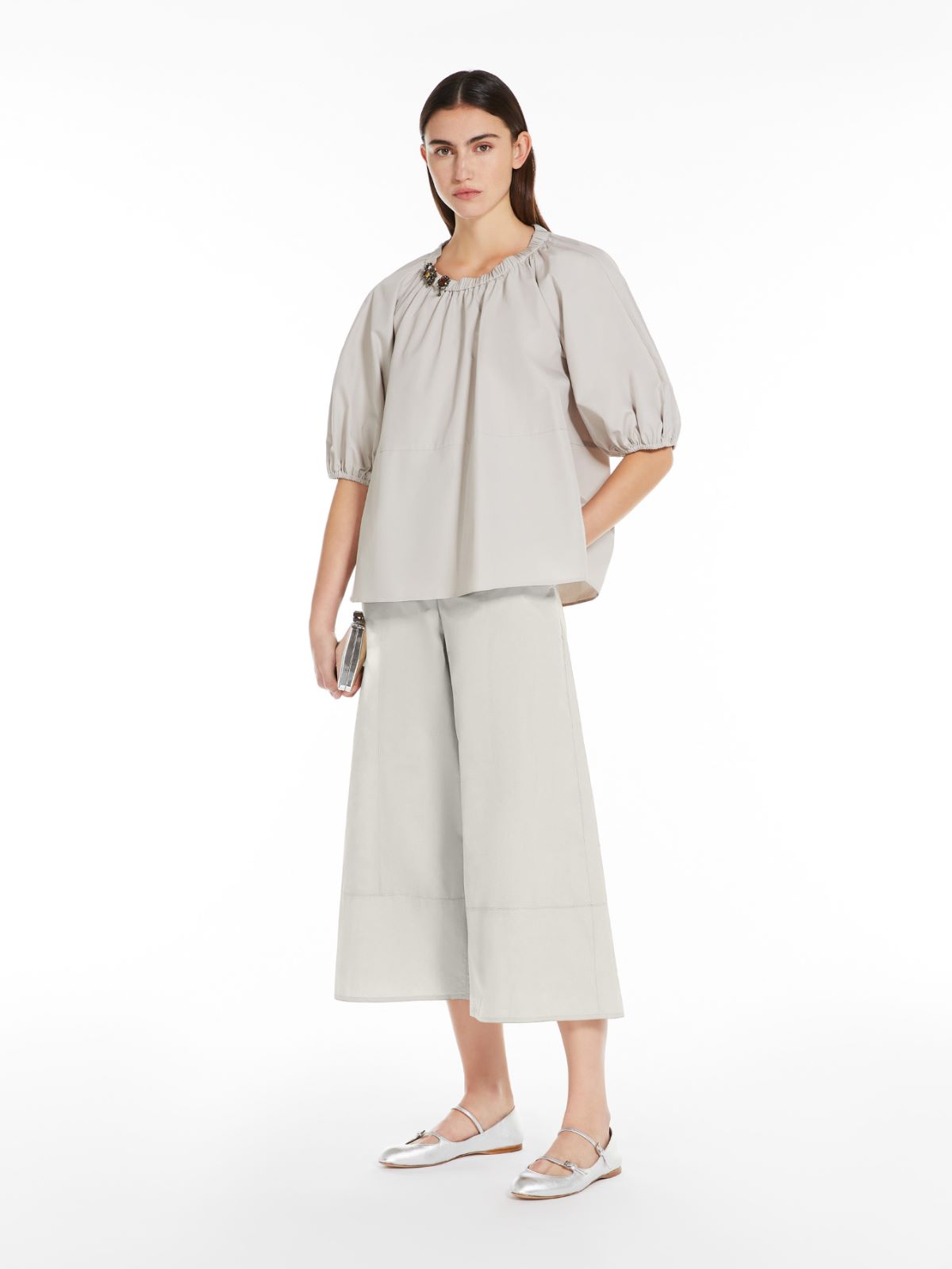 Cotton poplin blouse