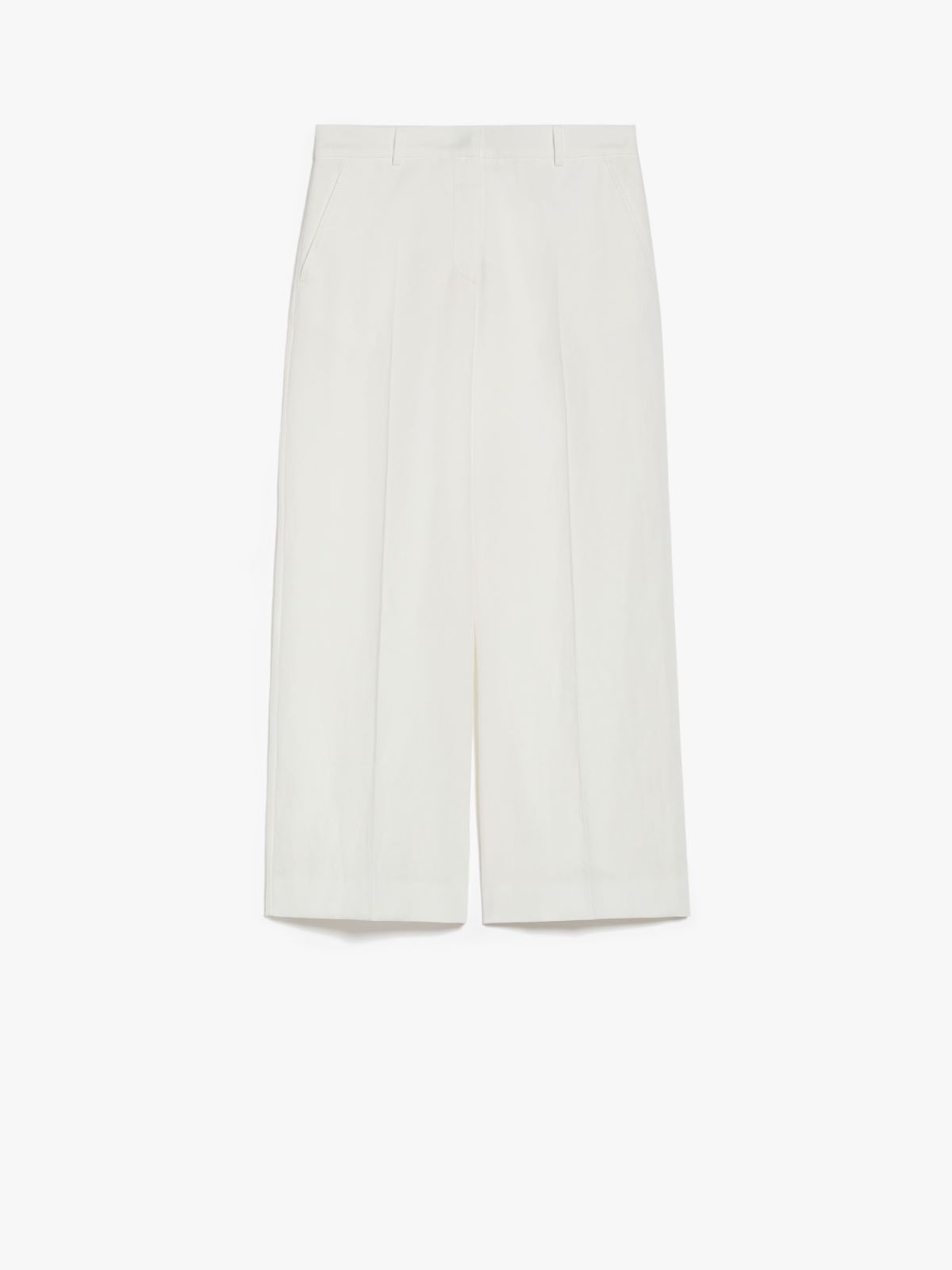 Cotton and linen canvas trousers