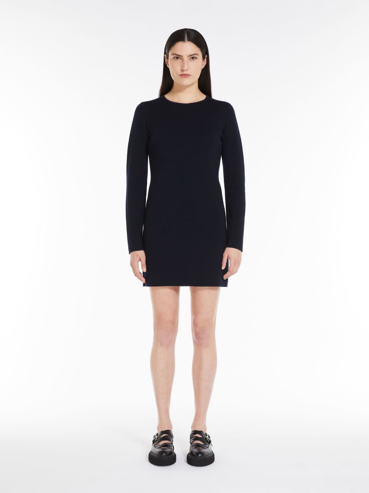 Wool yarn mini dress