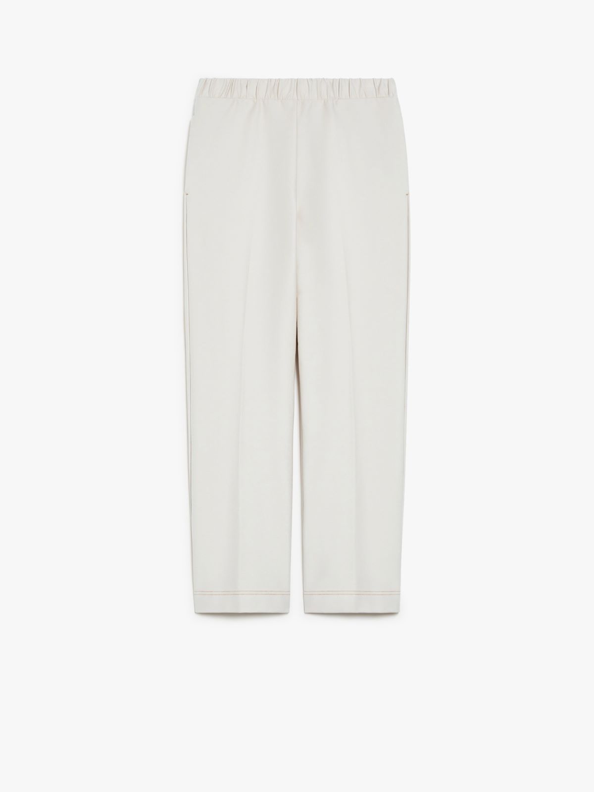 Denim-effect jersey trousers