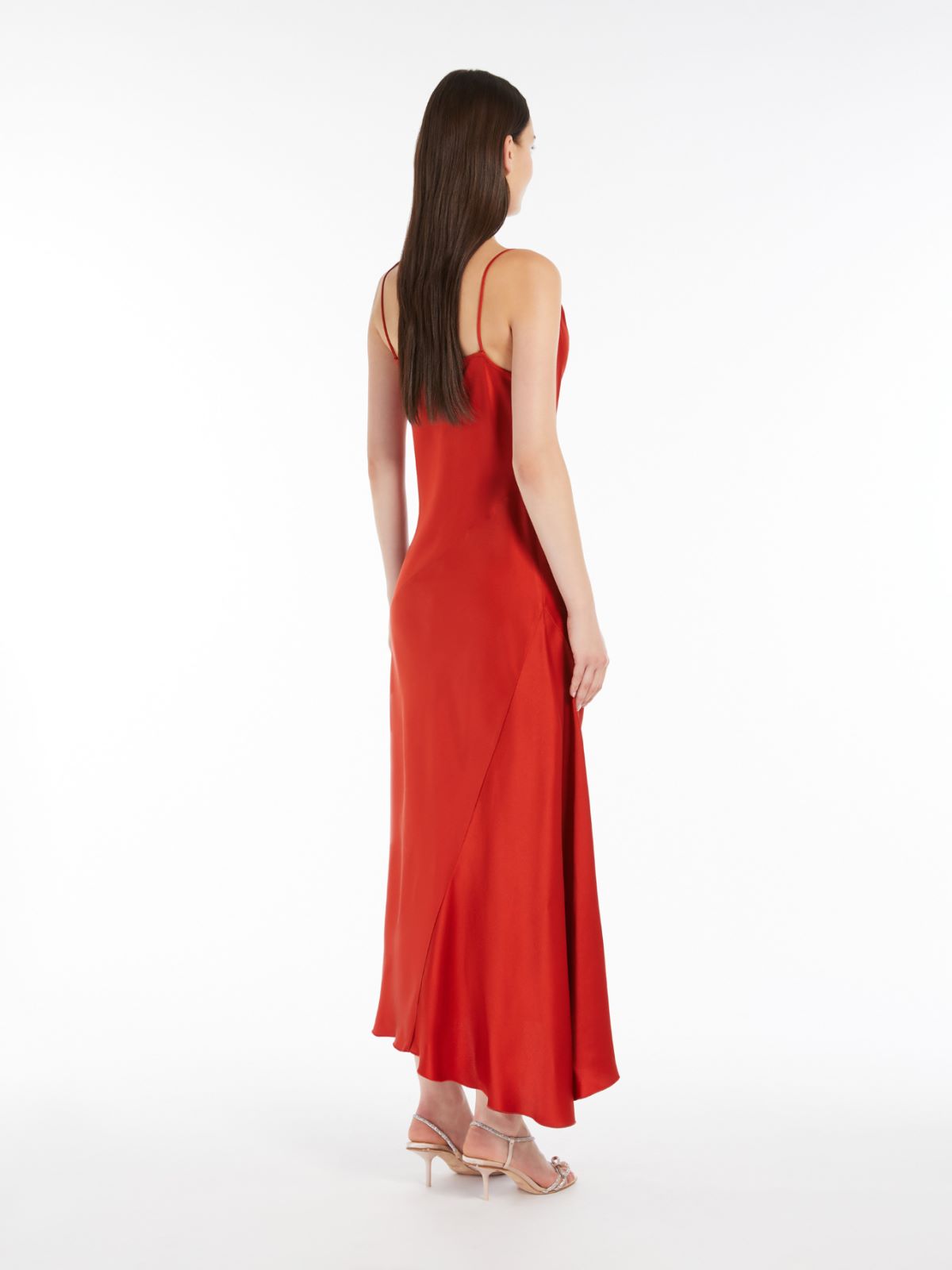 Reverse satin slip dress