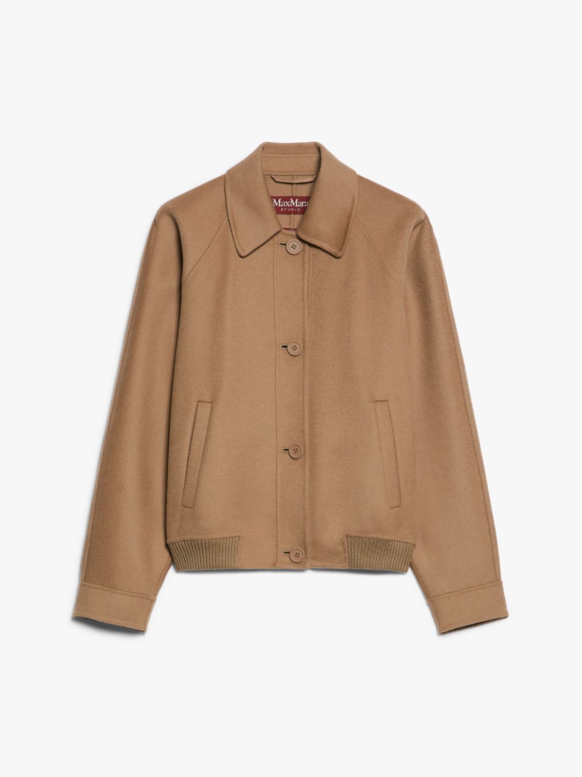 Wool, cashmere and silk bomber jacket