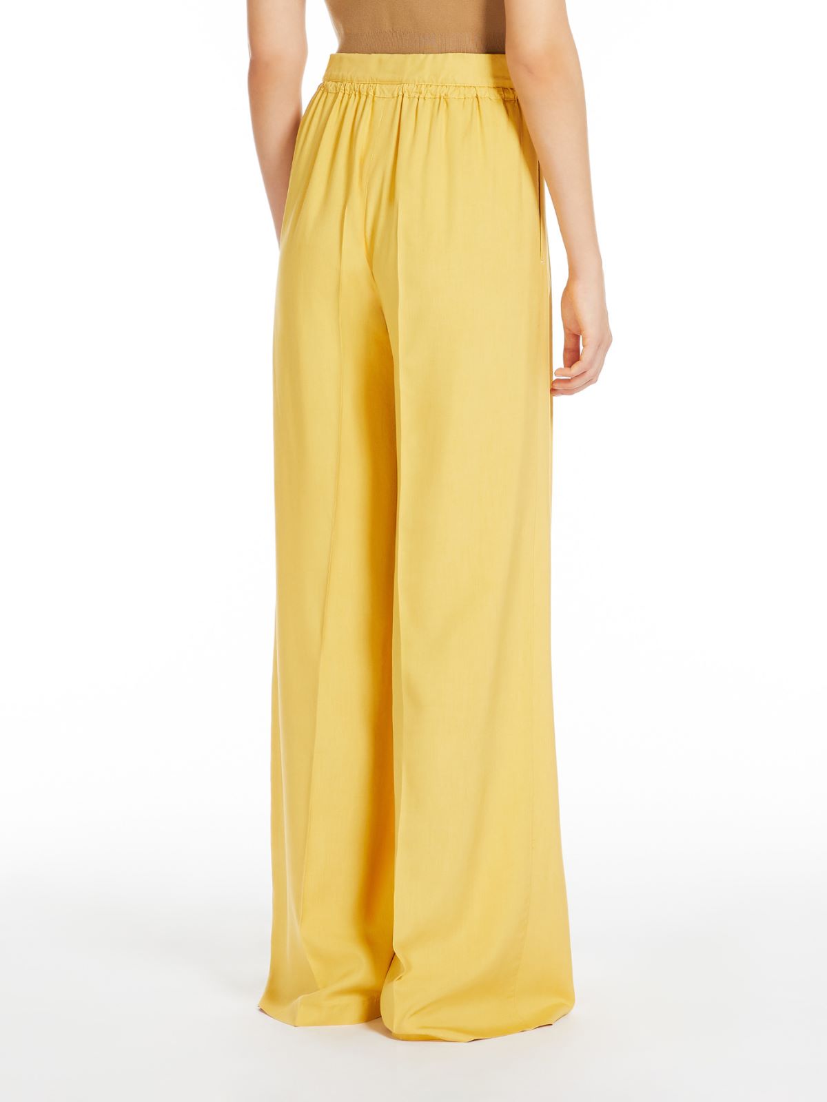Flowing silk trousers