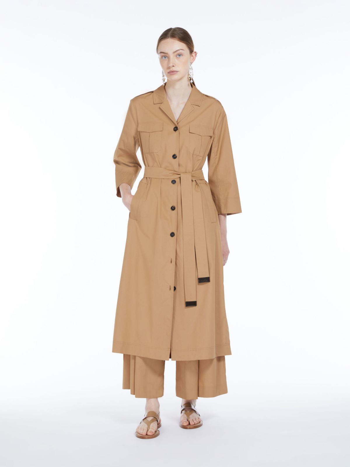 Poplin shirt dress