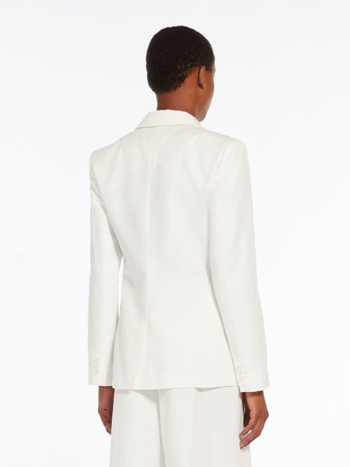 Cotton and linen canvas blazer