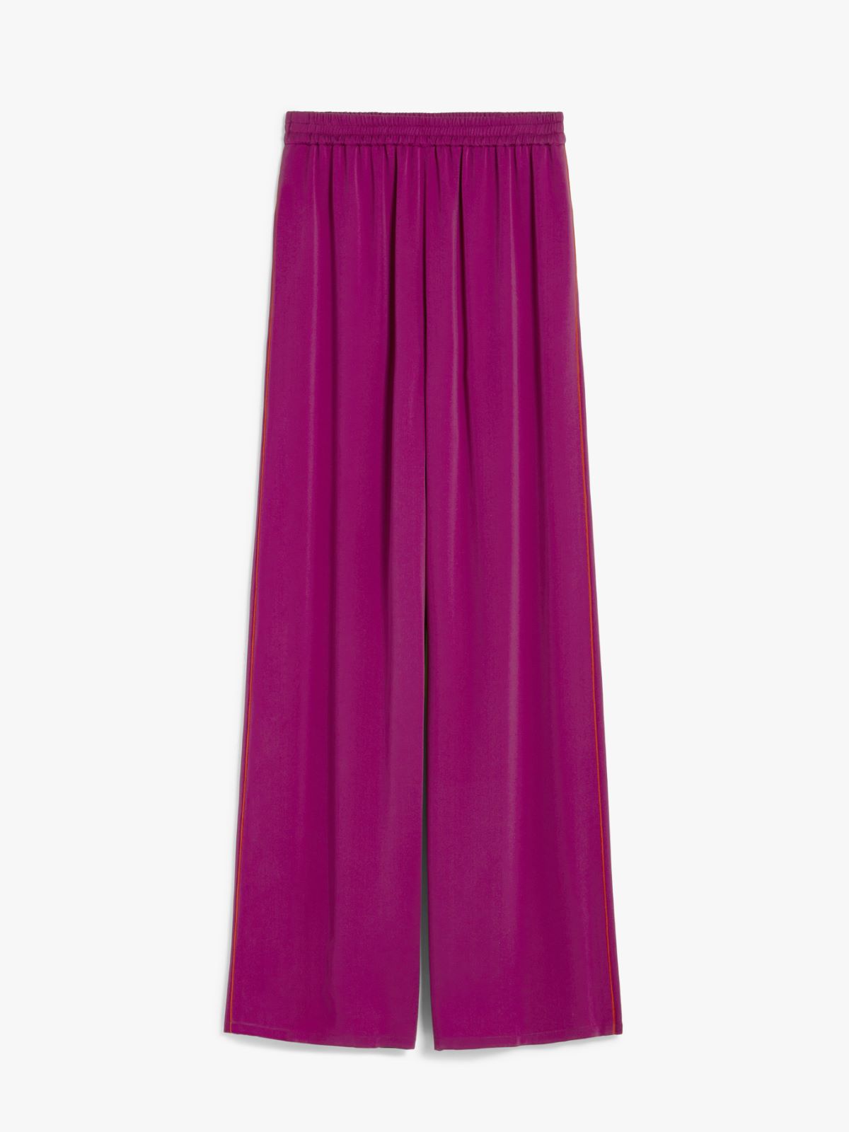 Silk wide-leg trousers