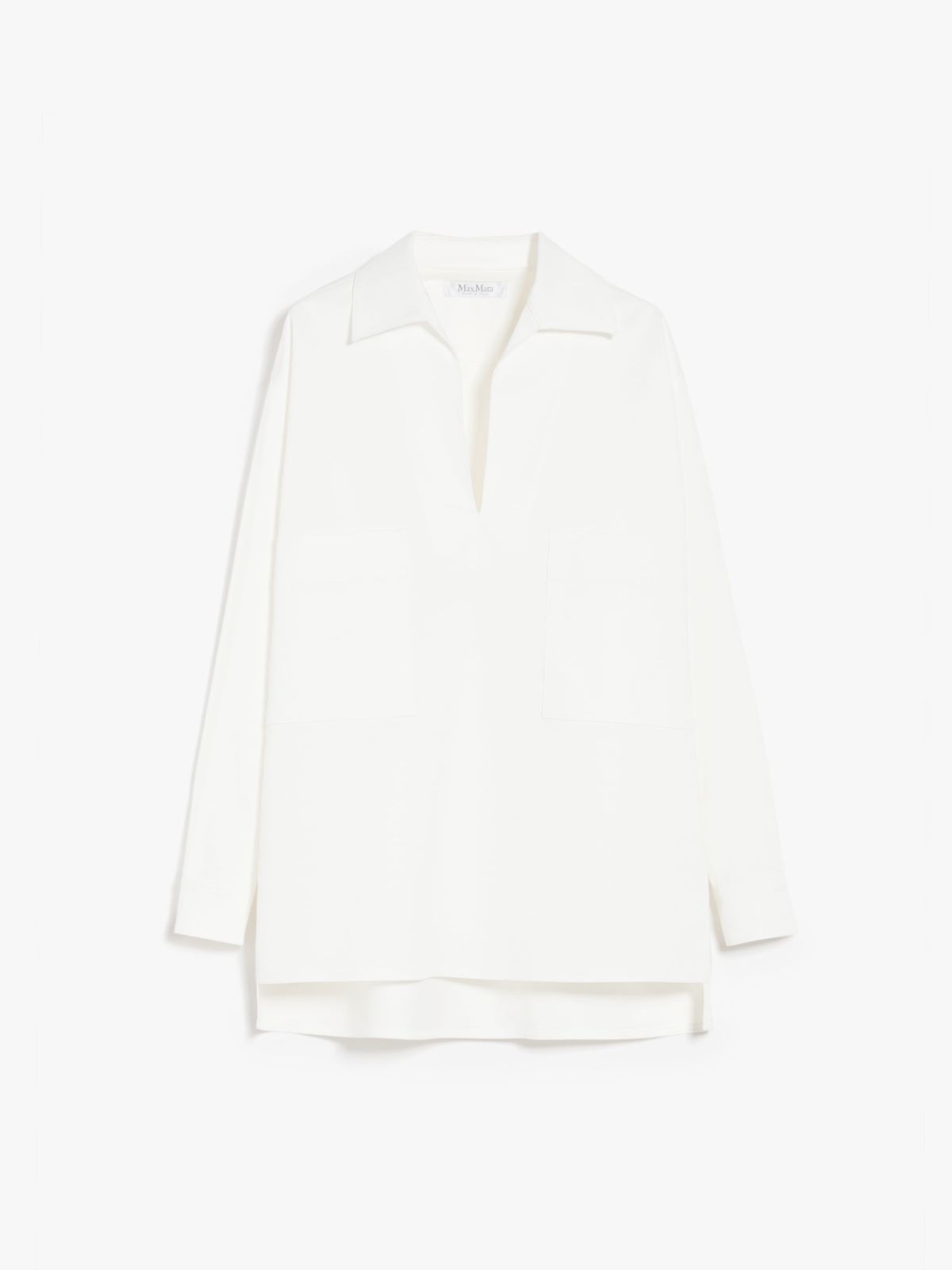 Oversized shirt in stretch gabardine