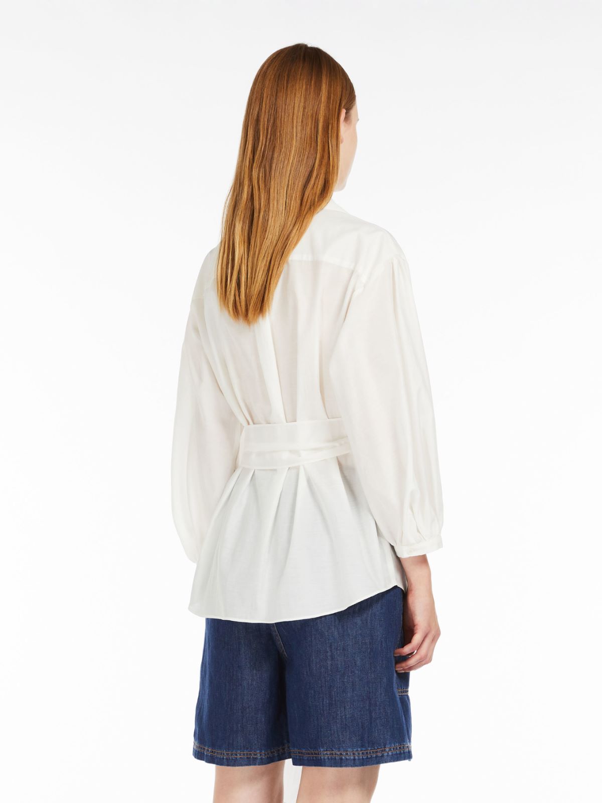 Cotton and silk canvas shirt