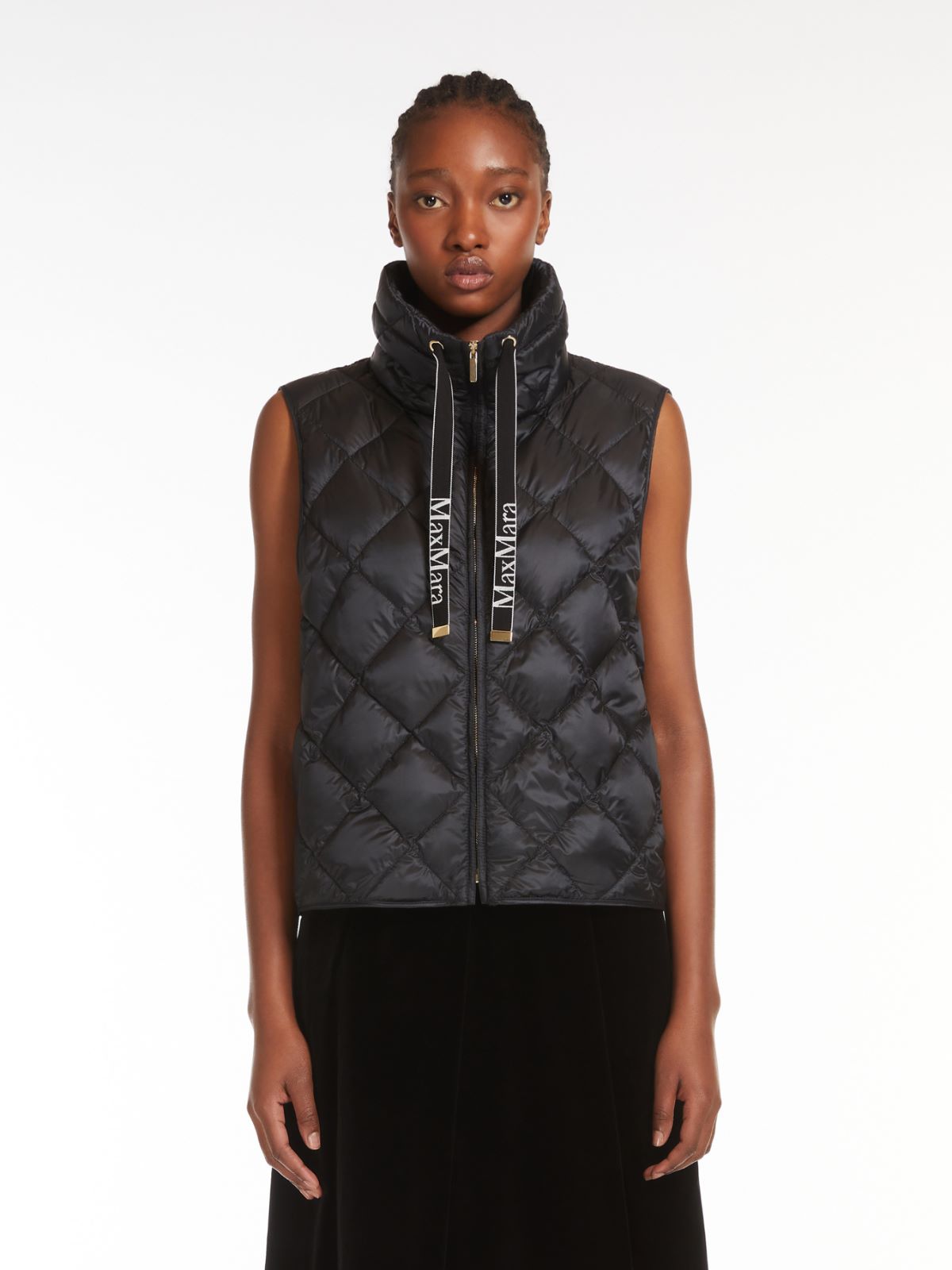 Water-repellent technical canvas gilet