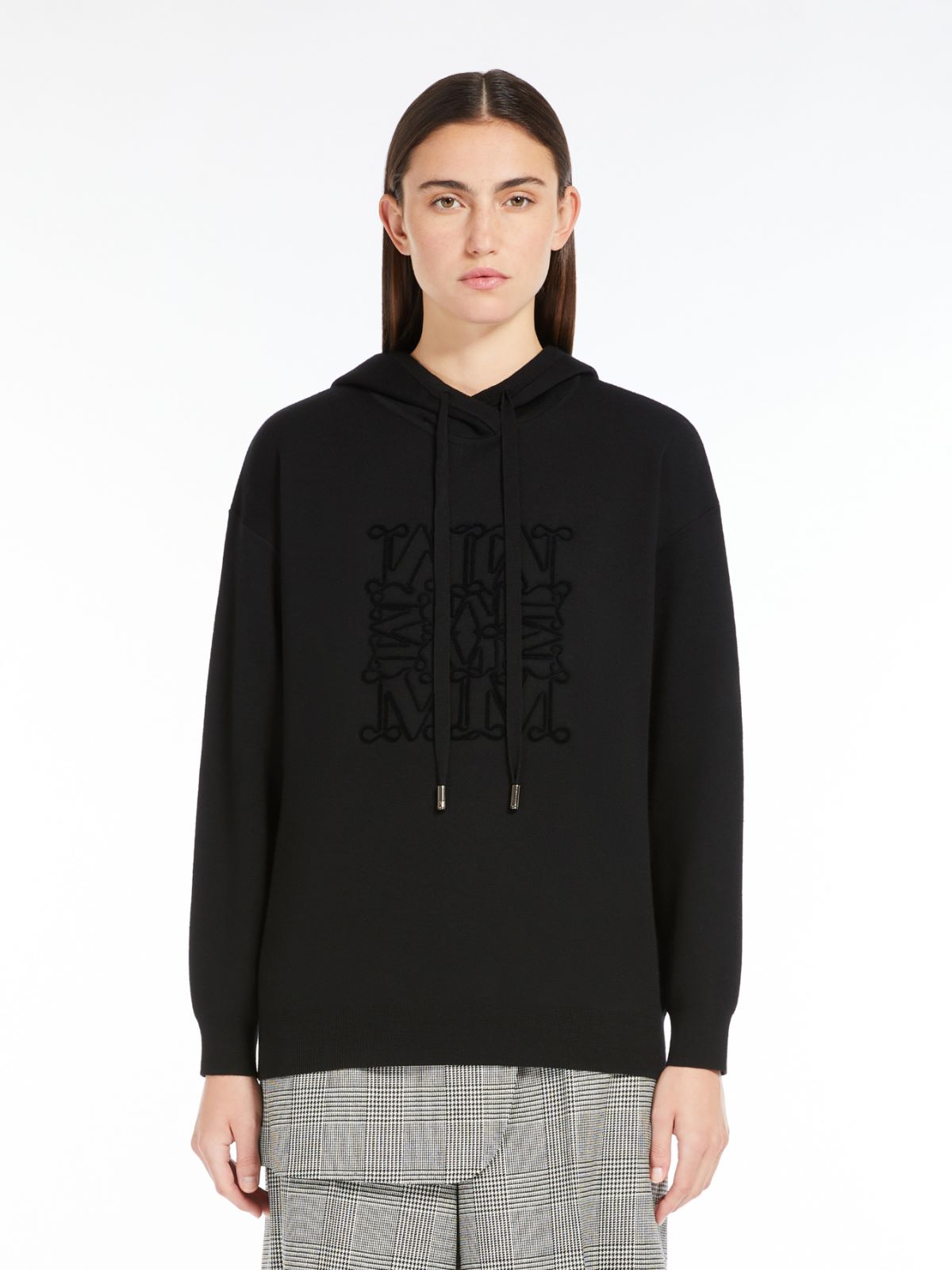 Hooded wool sweatshirt