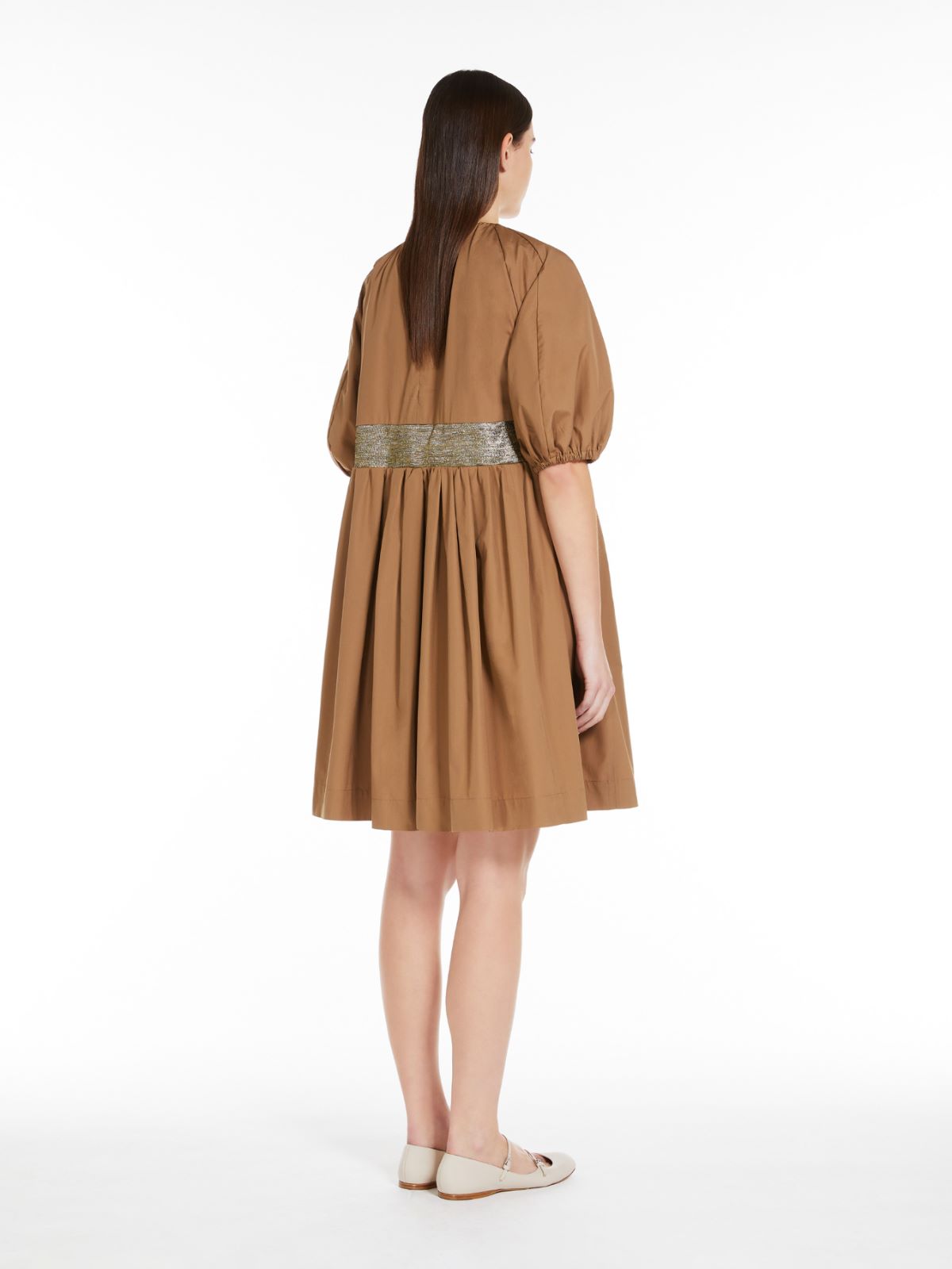 Short cotton poplin dress