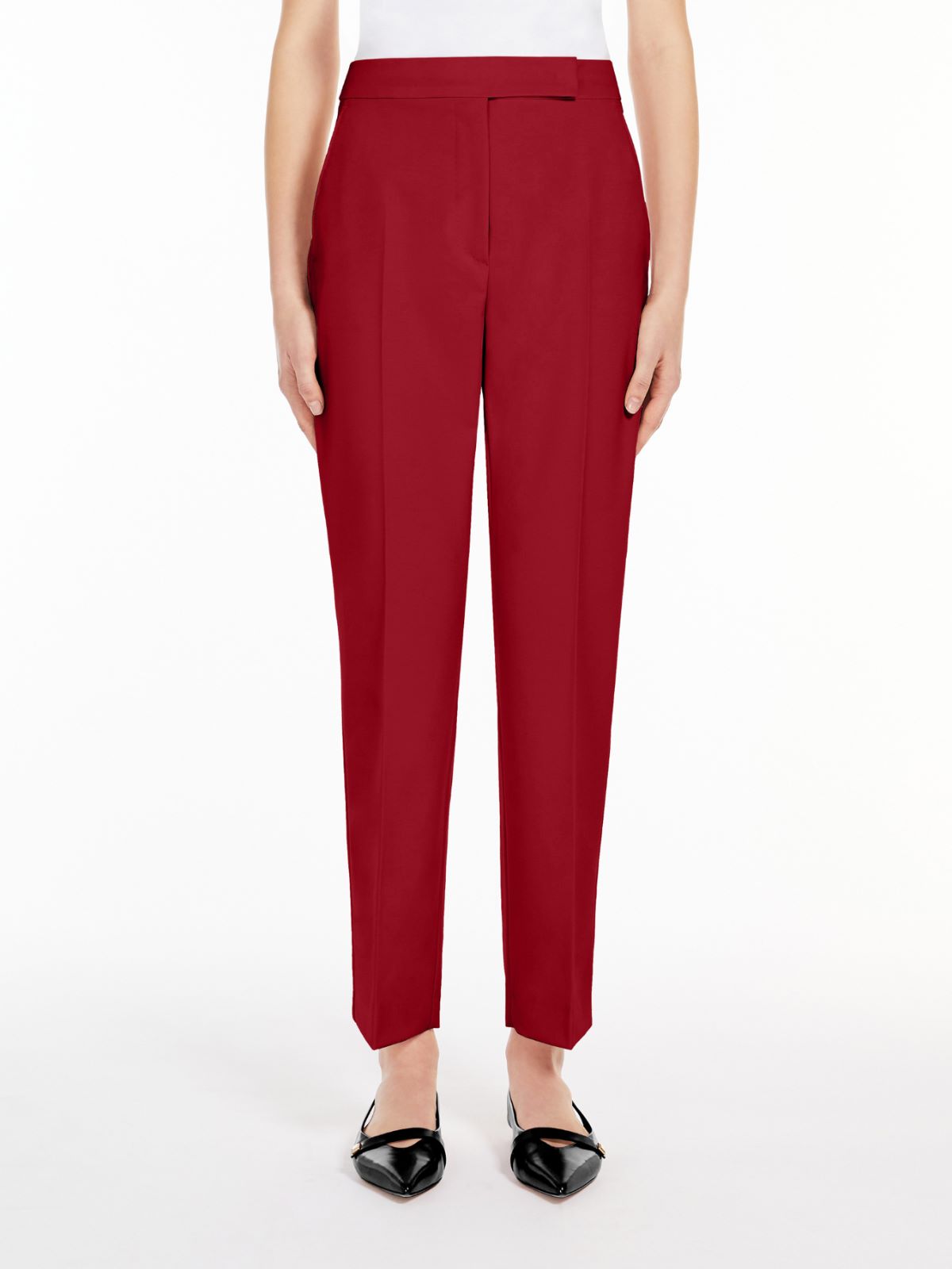 Wool and mohair slim-fit trousers