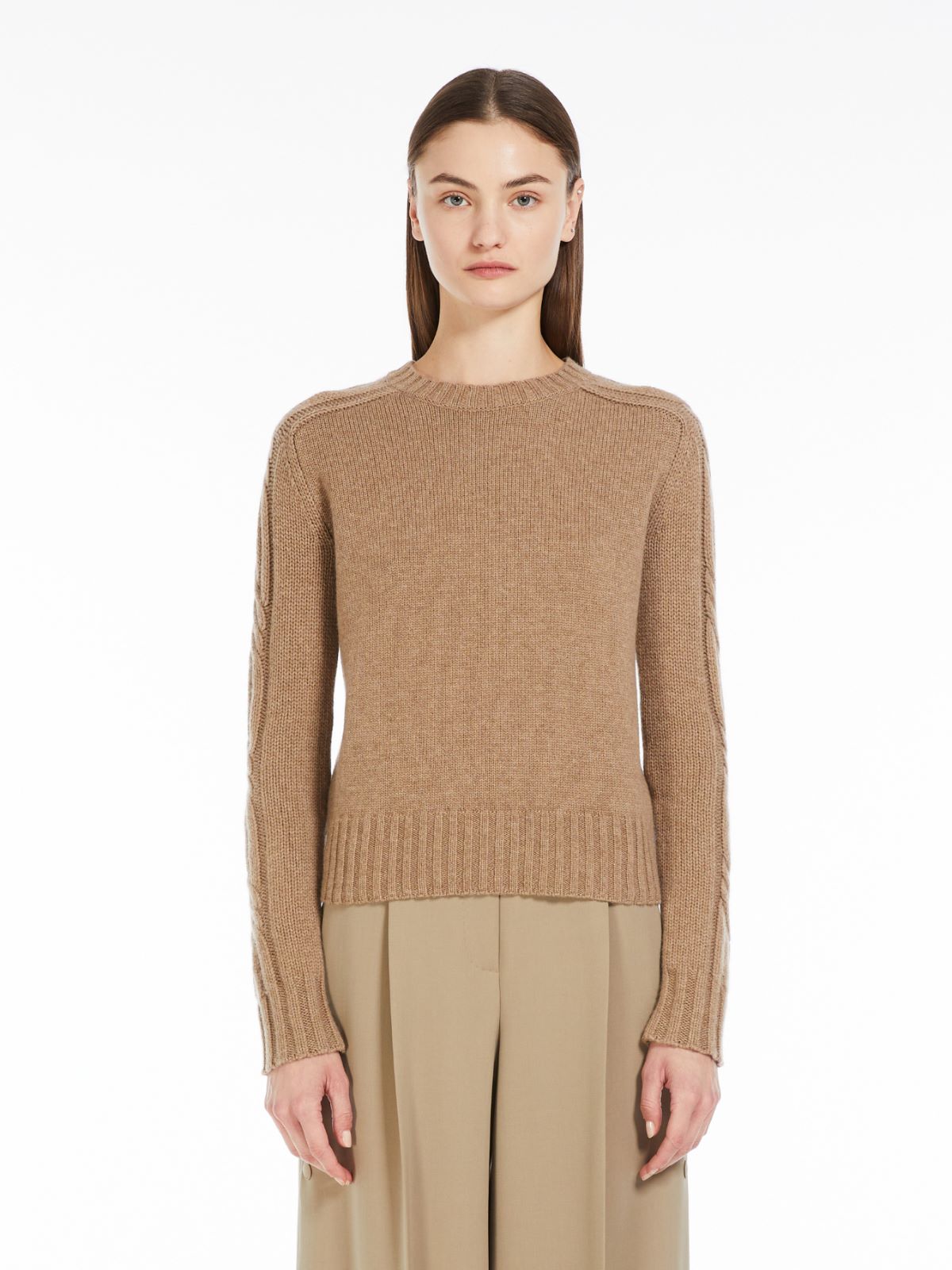 Pure cashmere crew-neck jumper