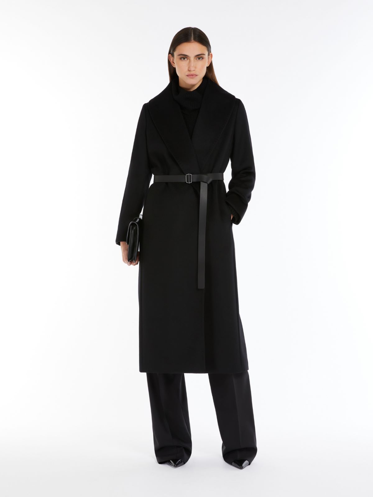 Coat in wool drap