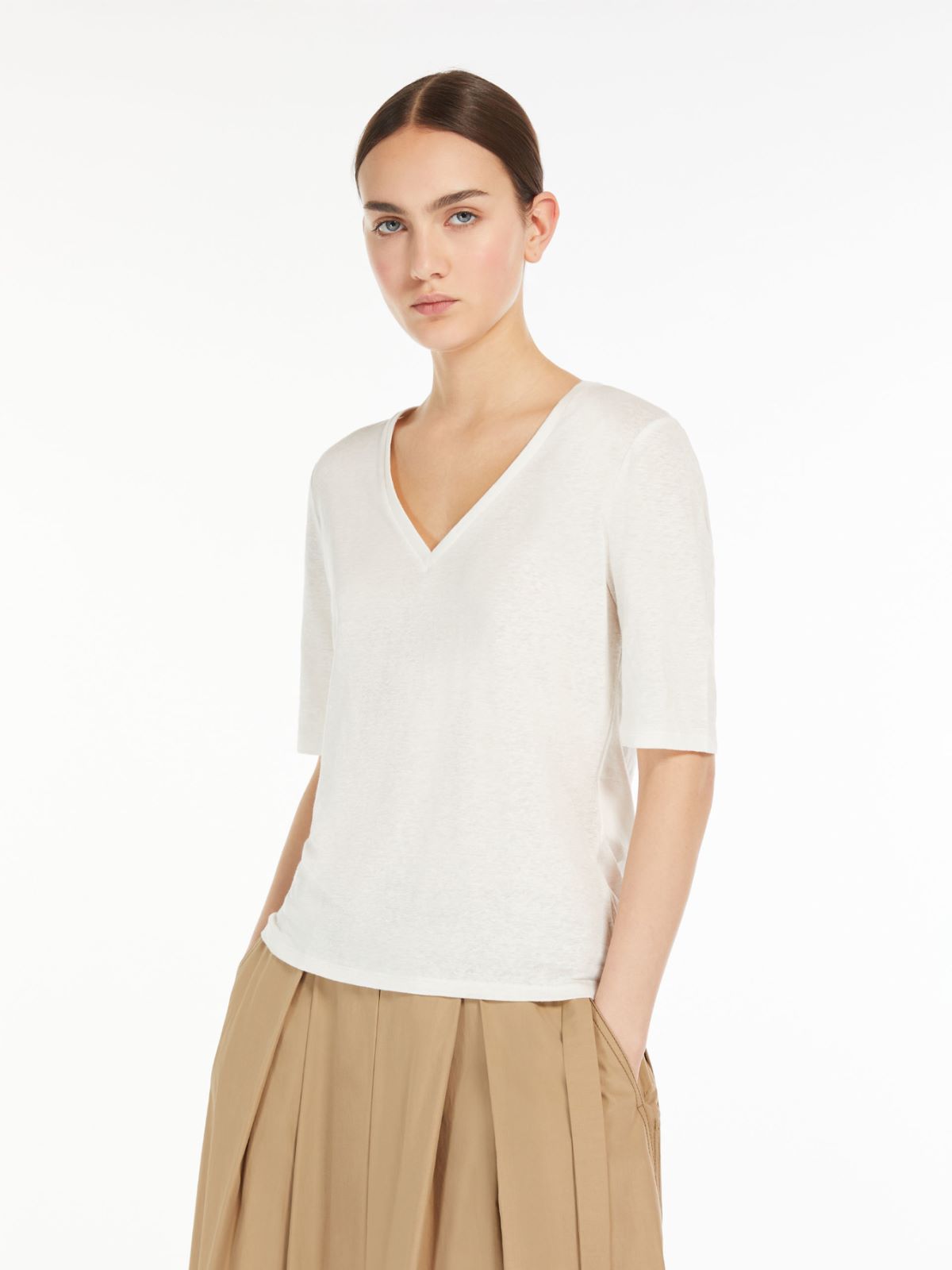 Linen jersey T-shirt