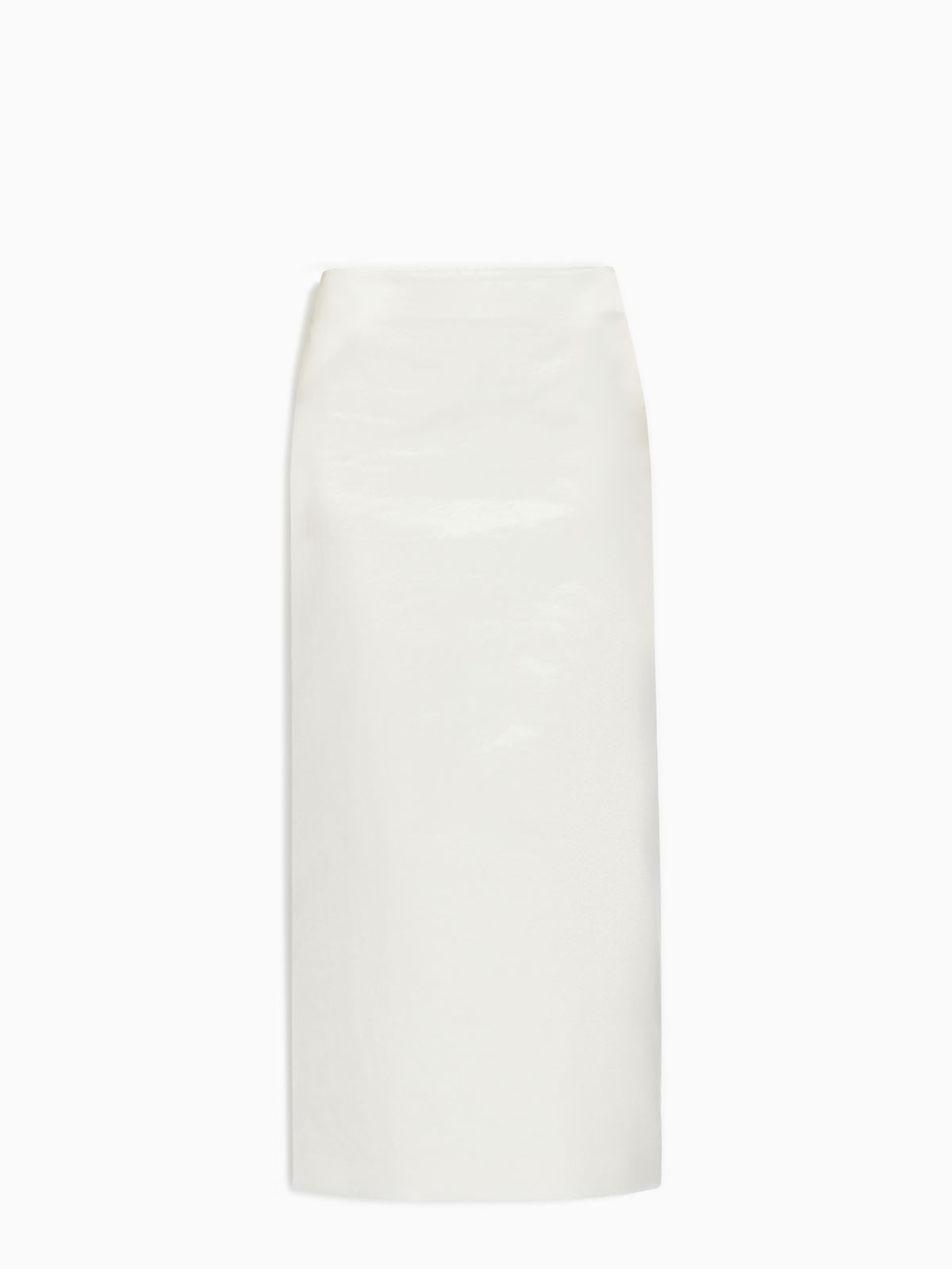 Technical satin long skirt