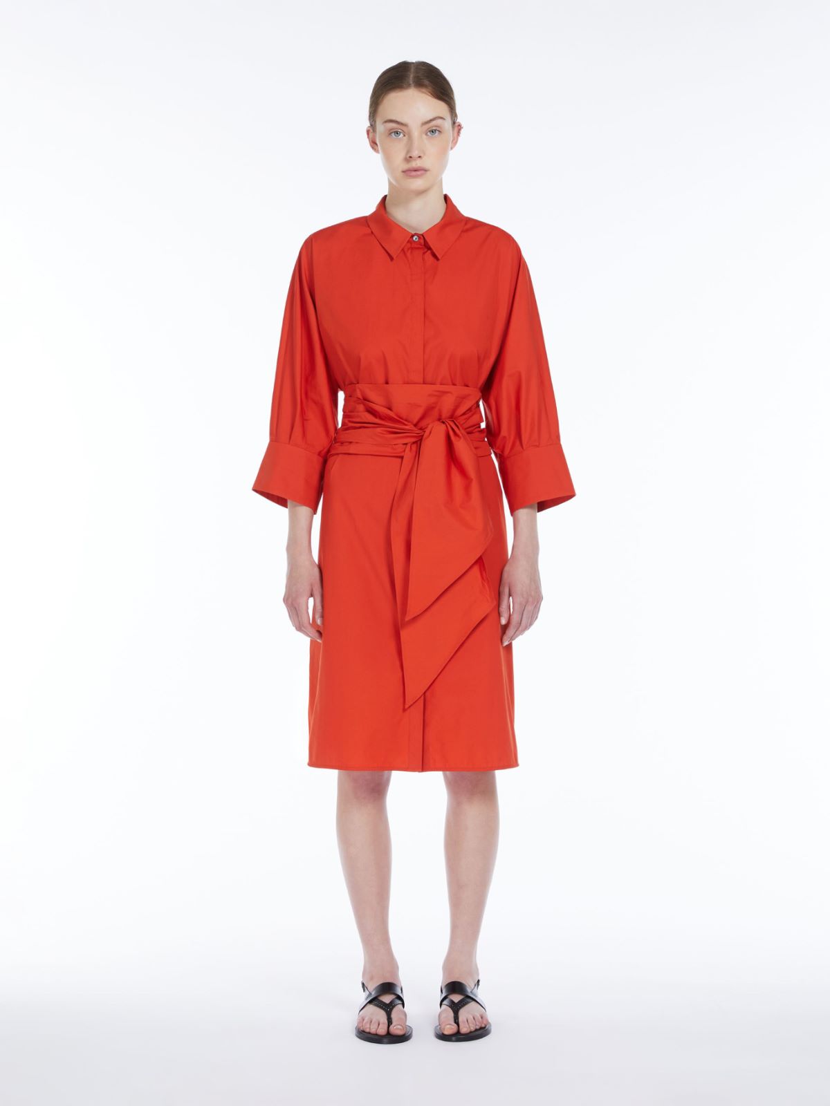 Poplin shirt dress