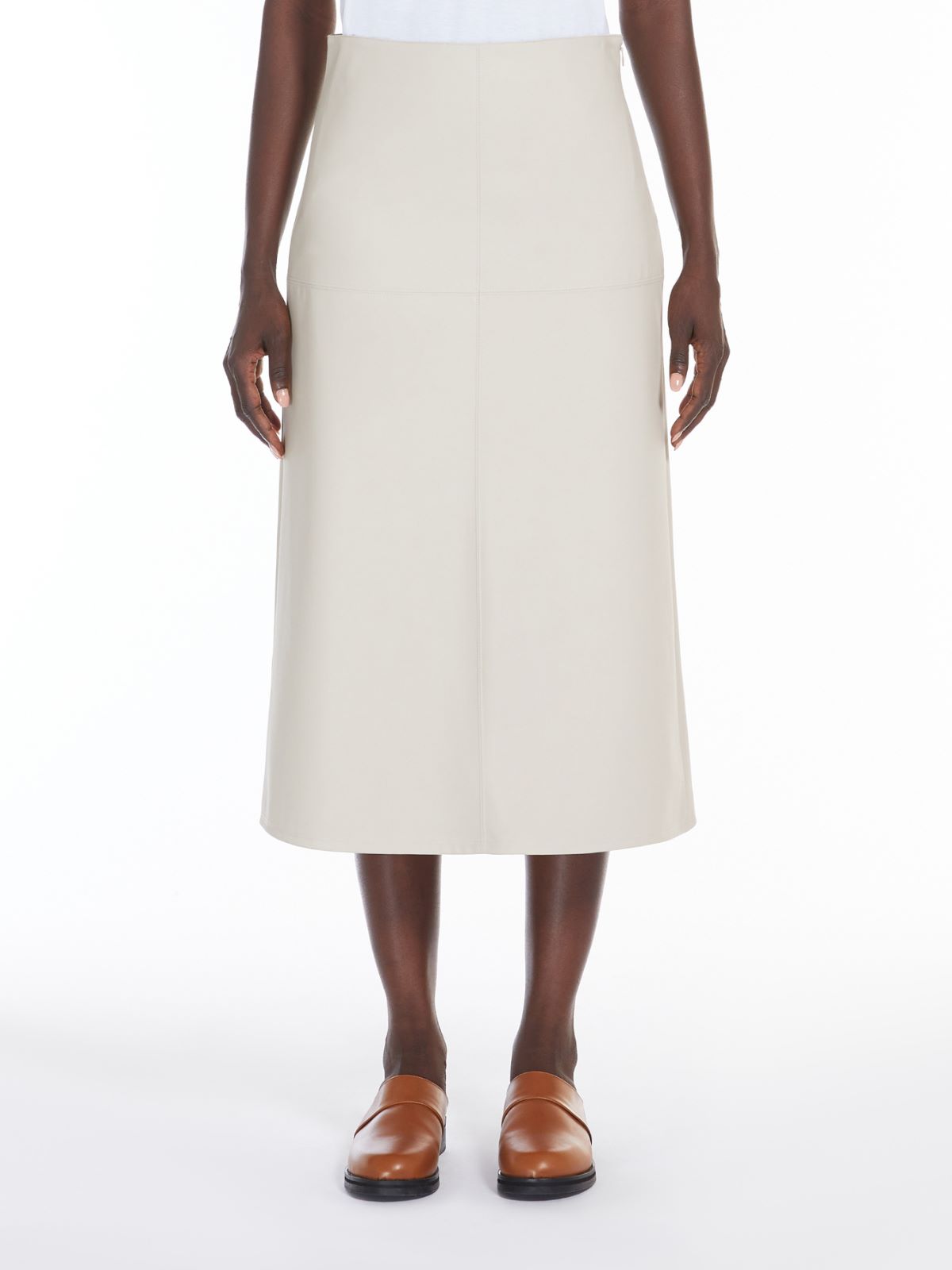 Coated jersey skirt
