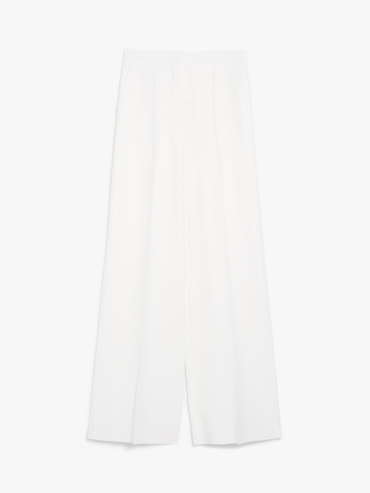 Wide-leg wool trousers