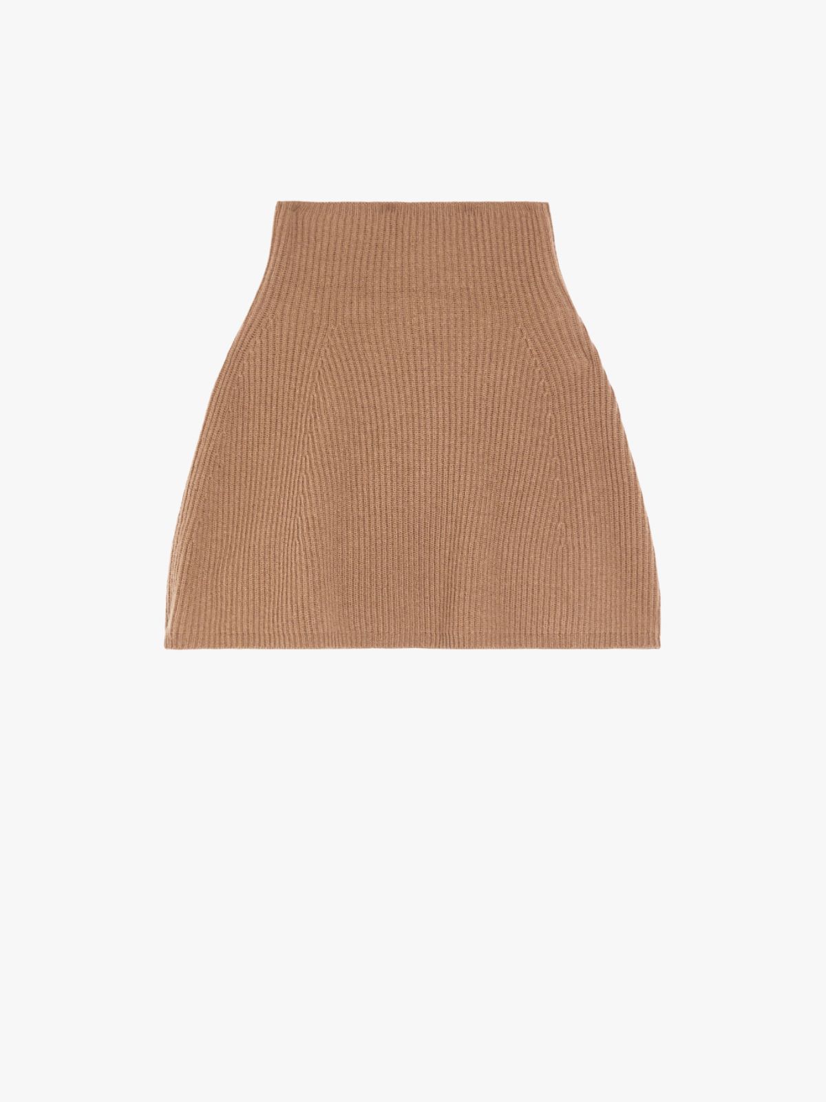 Wool and cashmere ribbed cape