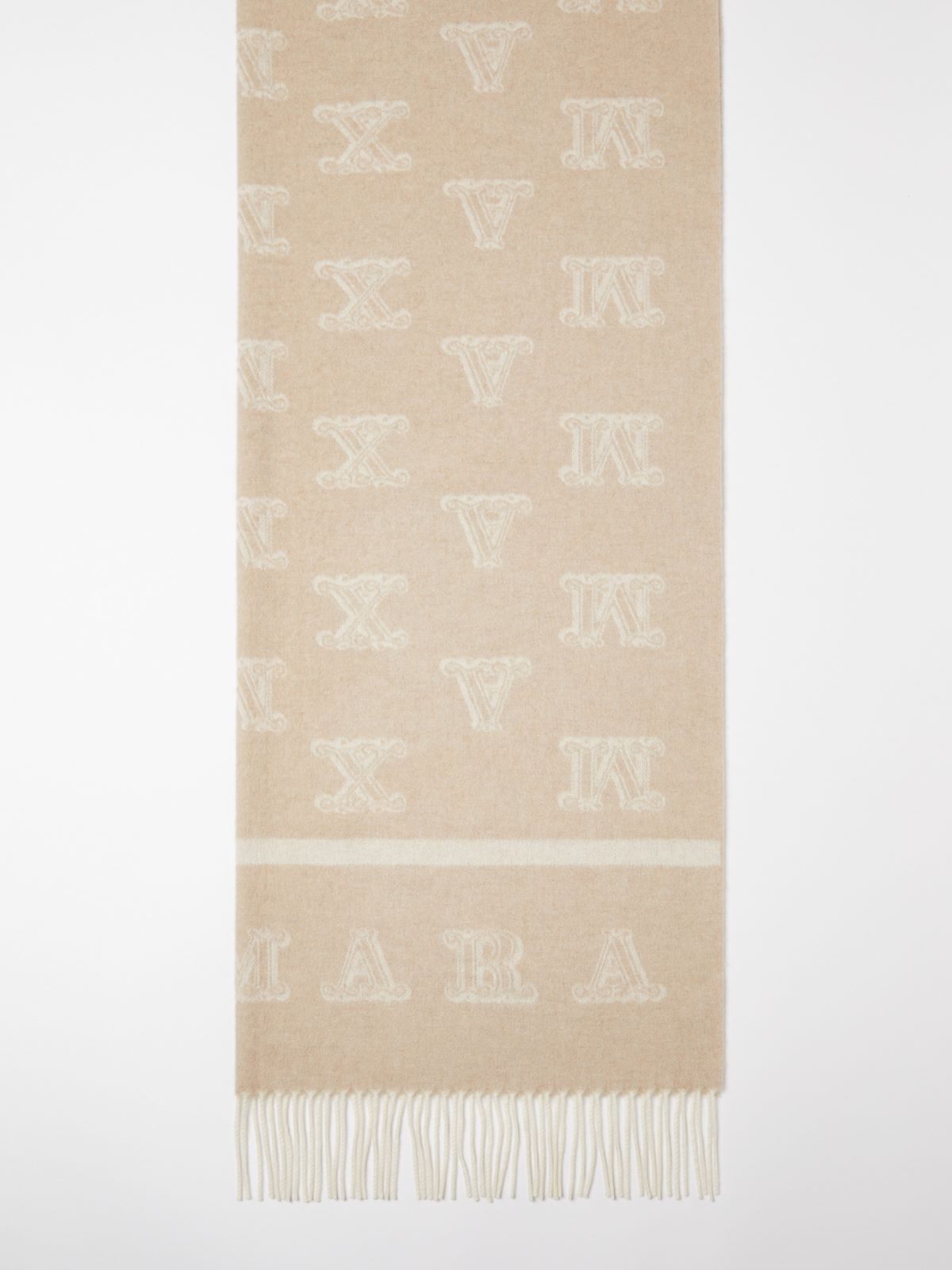 Jacquard camel colour stole