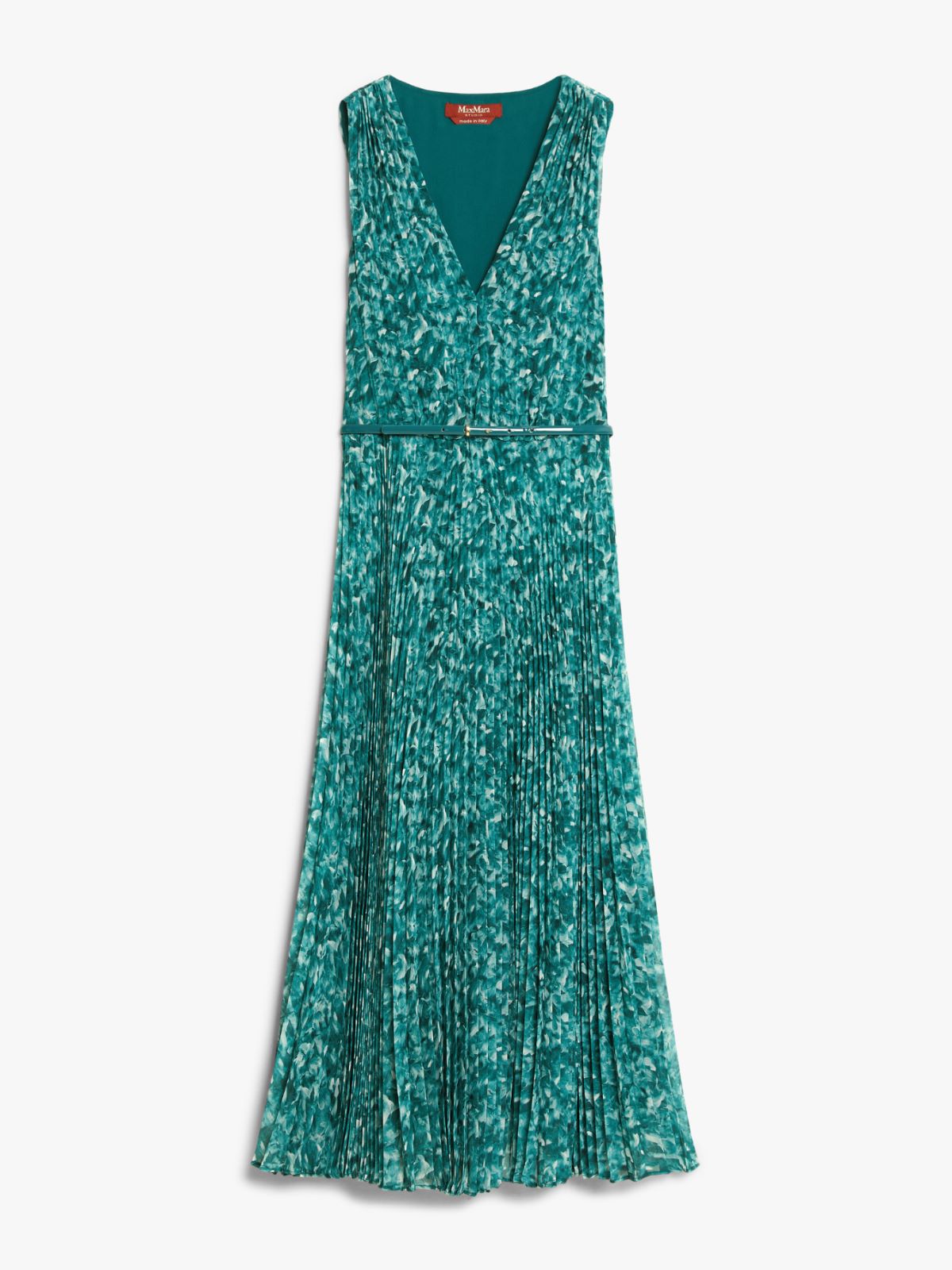 Printed georgette pleated dress