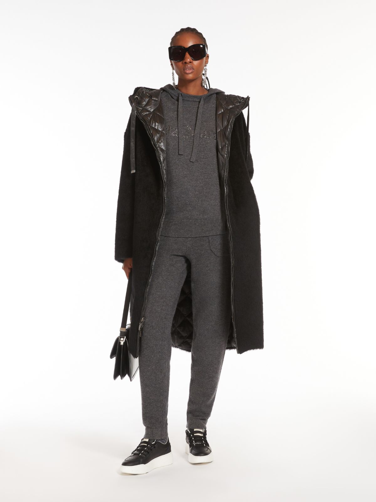 Wool and cashmere knit sweatshirt