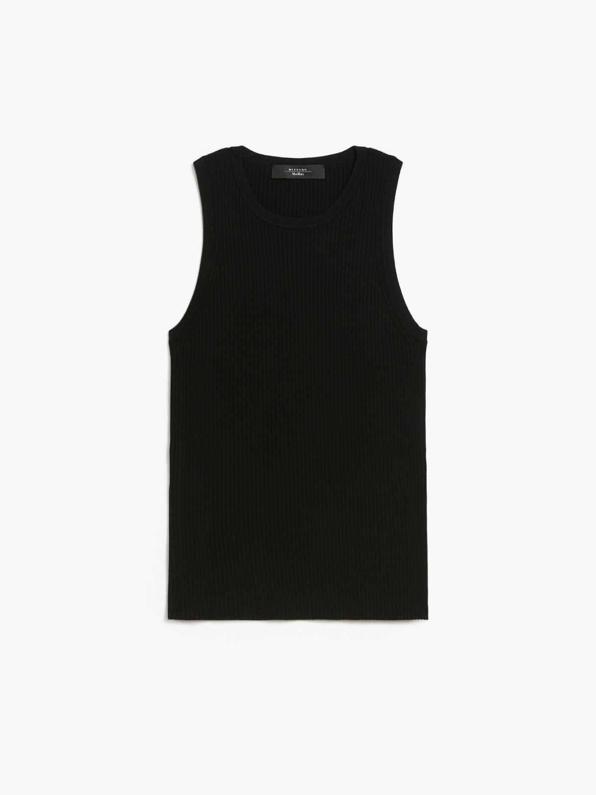 Rib-knit viscose top