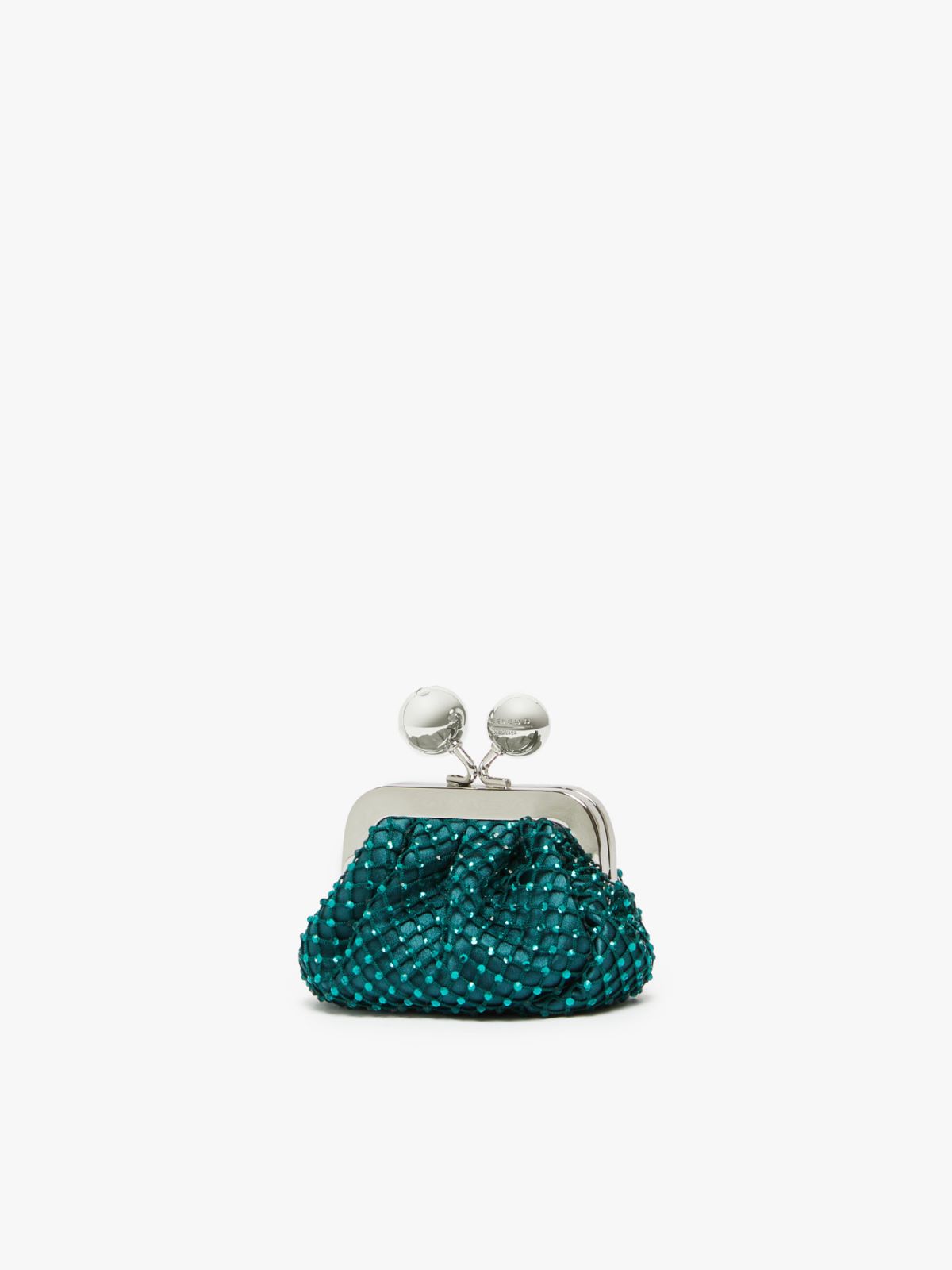 Rhinestone and satin Nano Pasticcino Bag