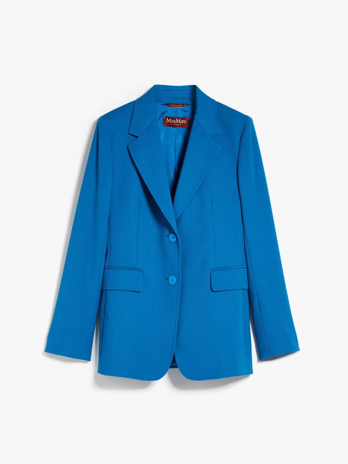 Single-breasted wool crepe blazer