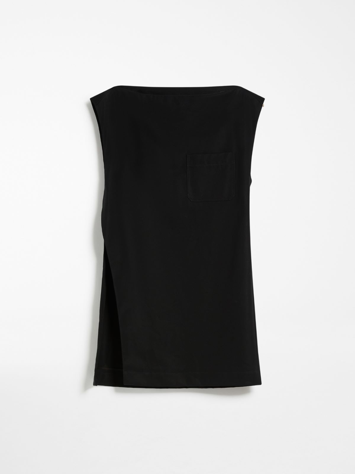 Sleeveless waterproof gabardine tunic