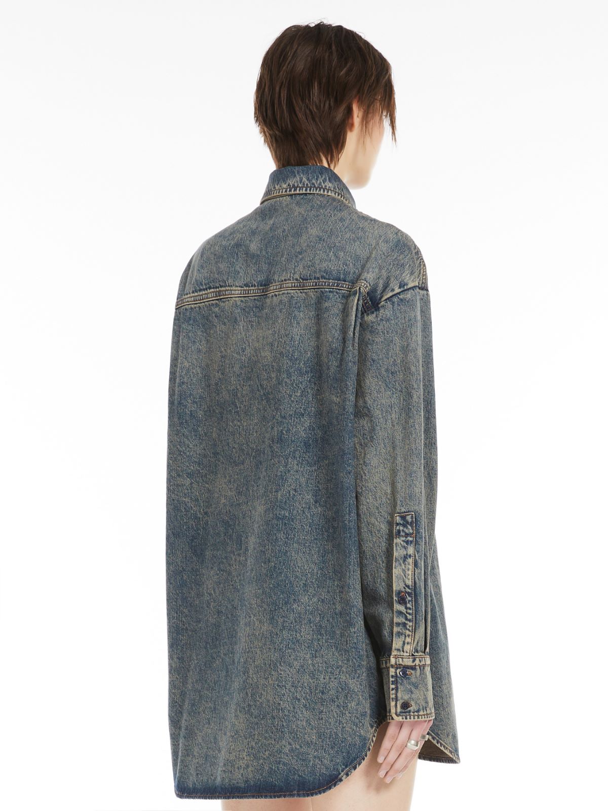 Oversized denim blouse