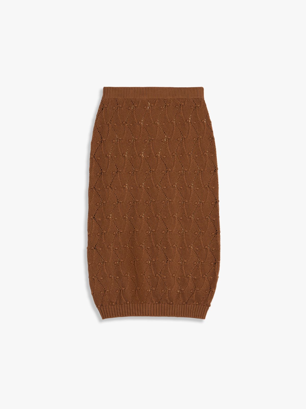 Argyle cotton-blend pencil skirt