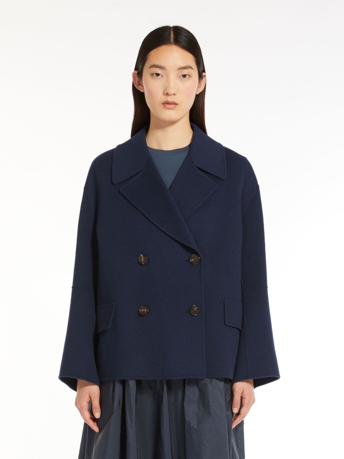 Double-breasted wool jacket