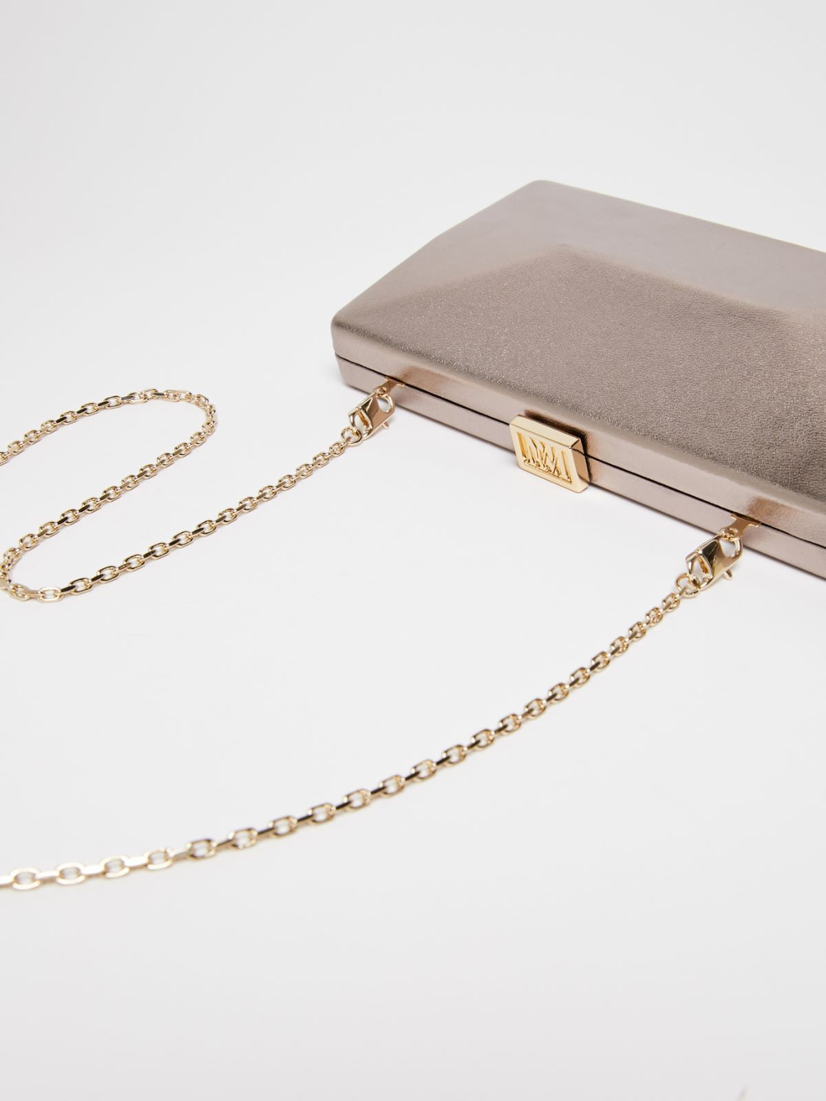 Laminated Nappa leather clutch