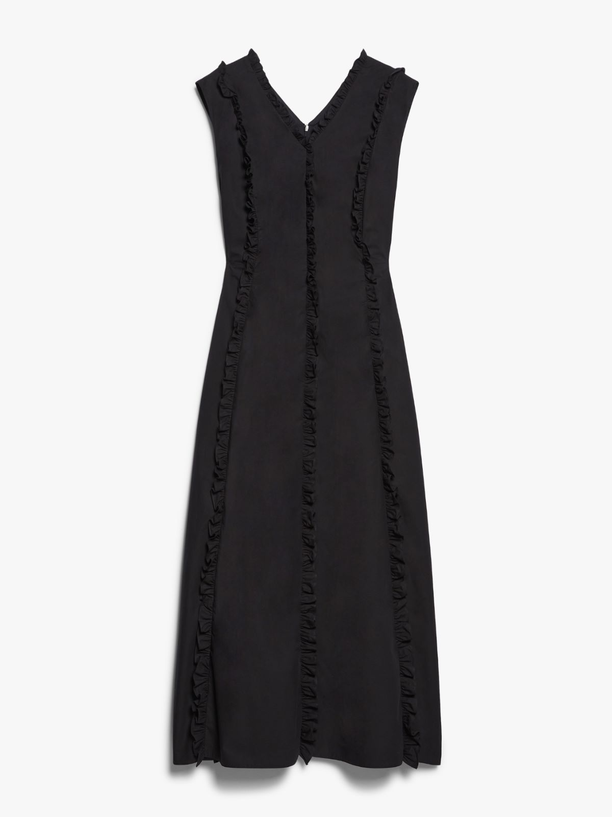 Poplin dress with frills