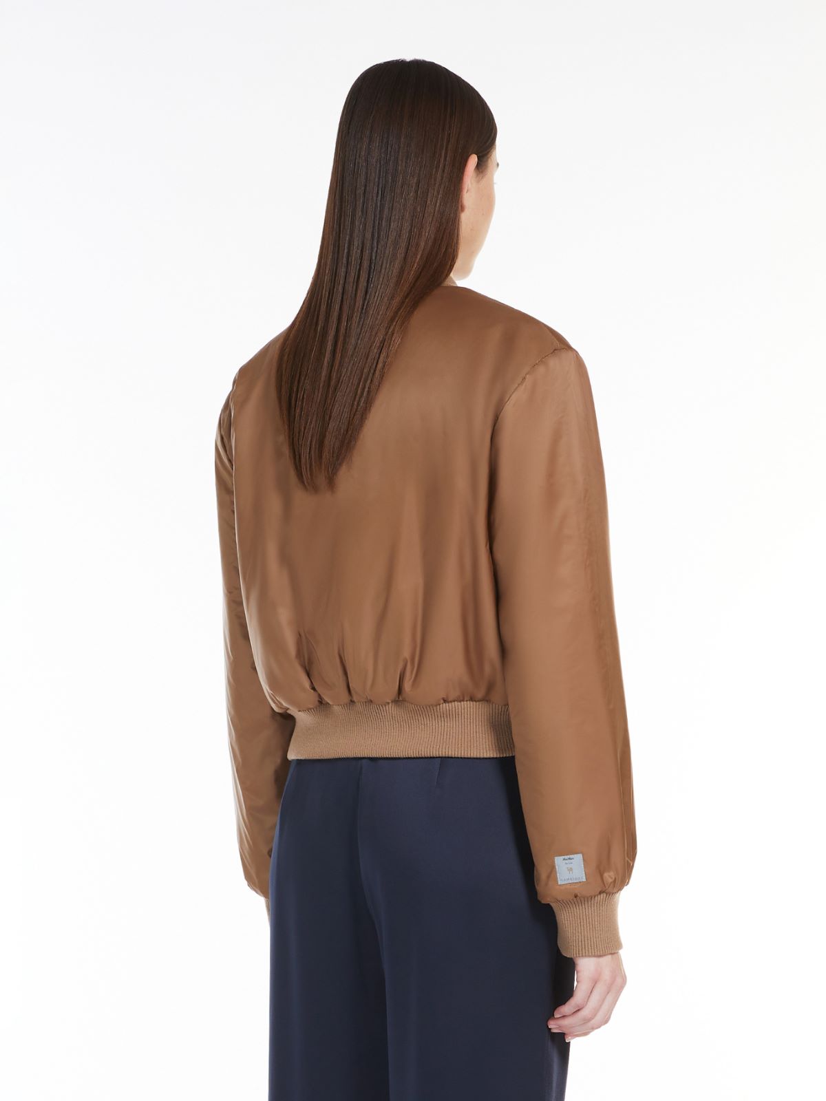 Reversible water-repellent canvas bomber jacket