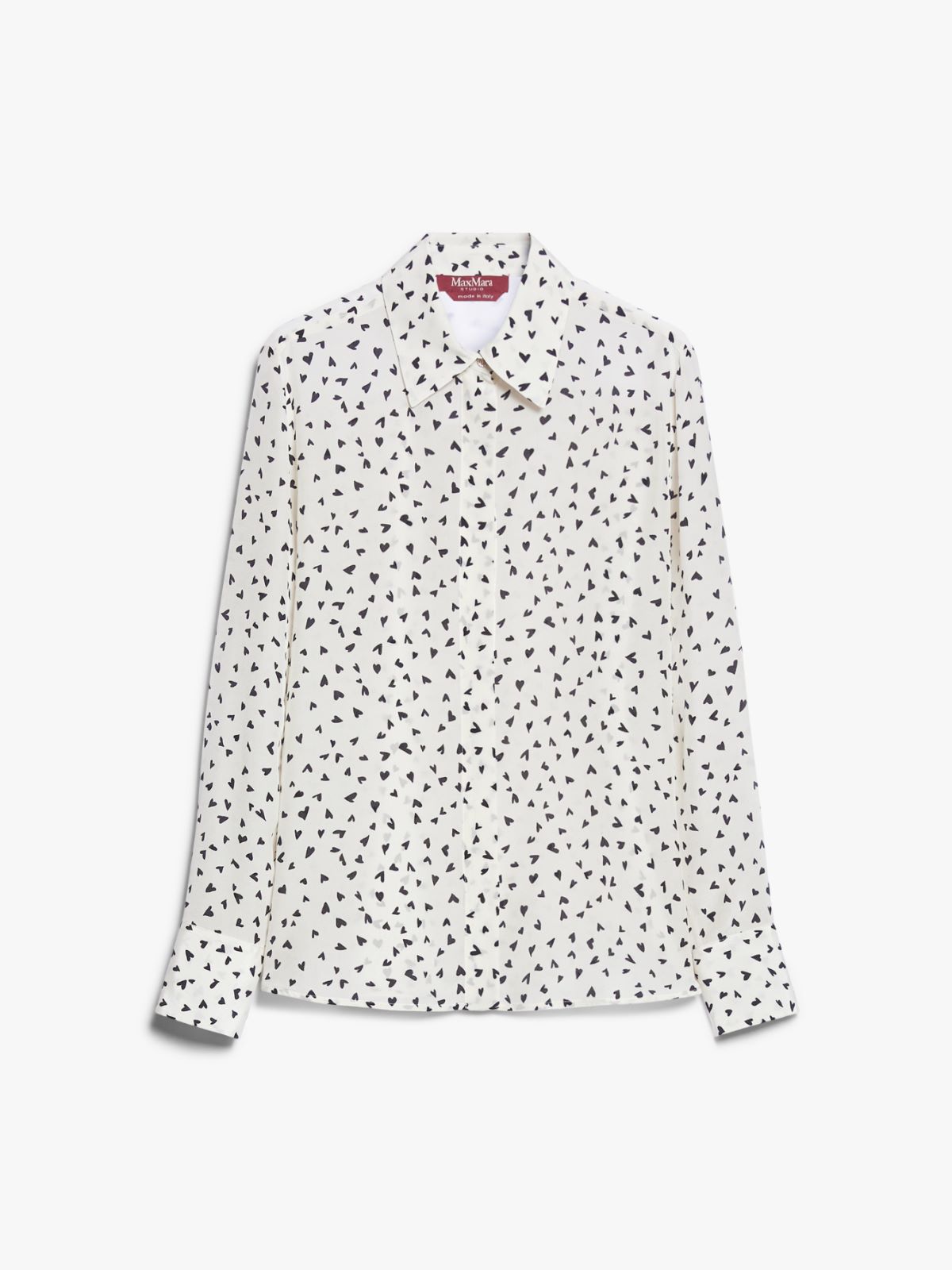 Printed crêpe de chine shirt