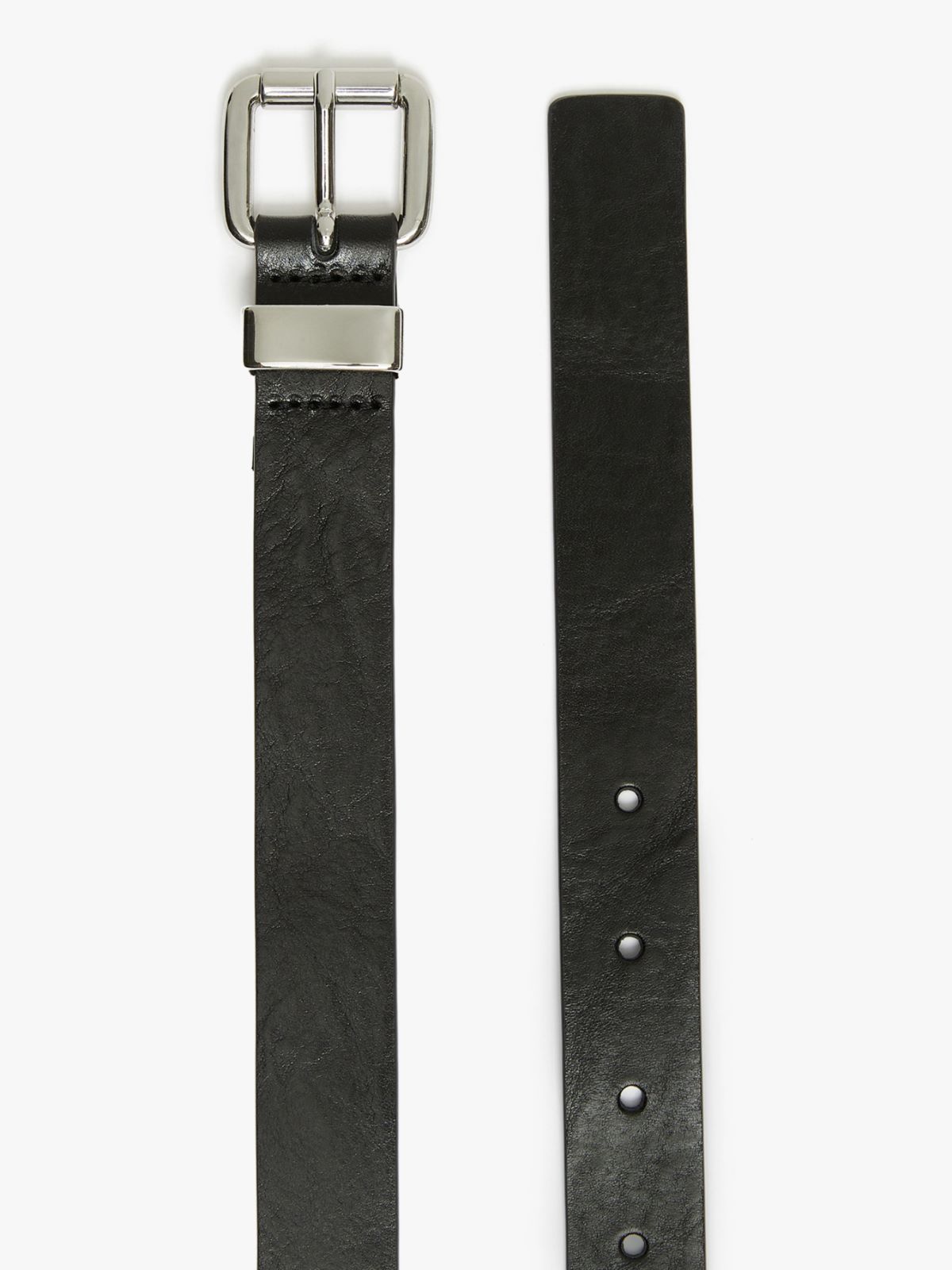Thin leather belt