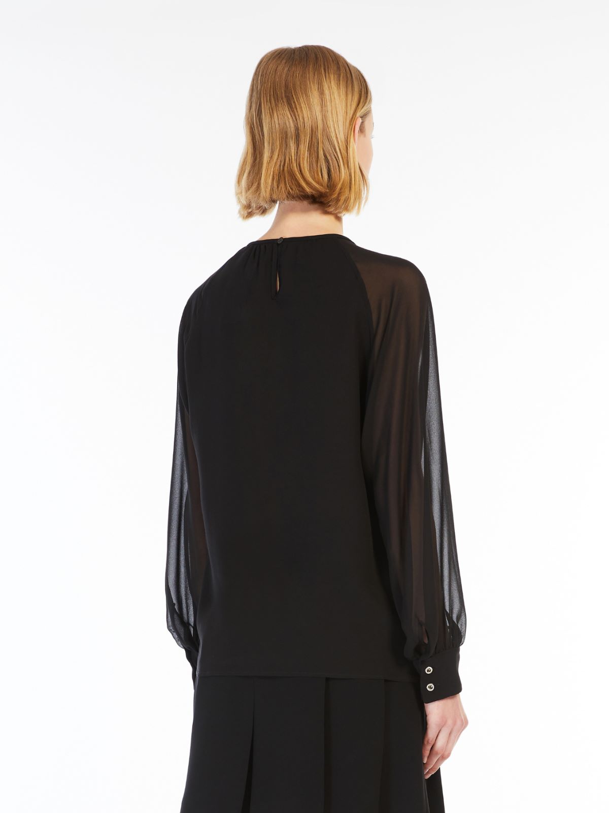 Pure silk georgette blouse