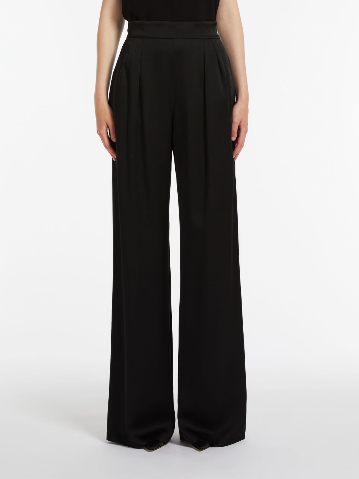Flowing satin trousers