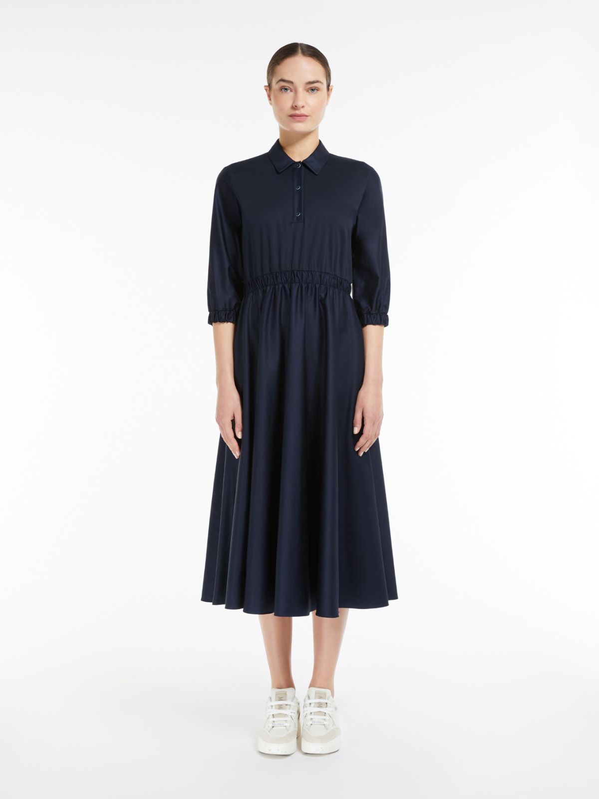 Jersey and satin dress