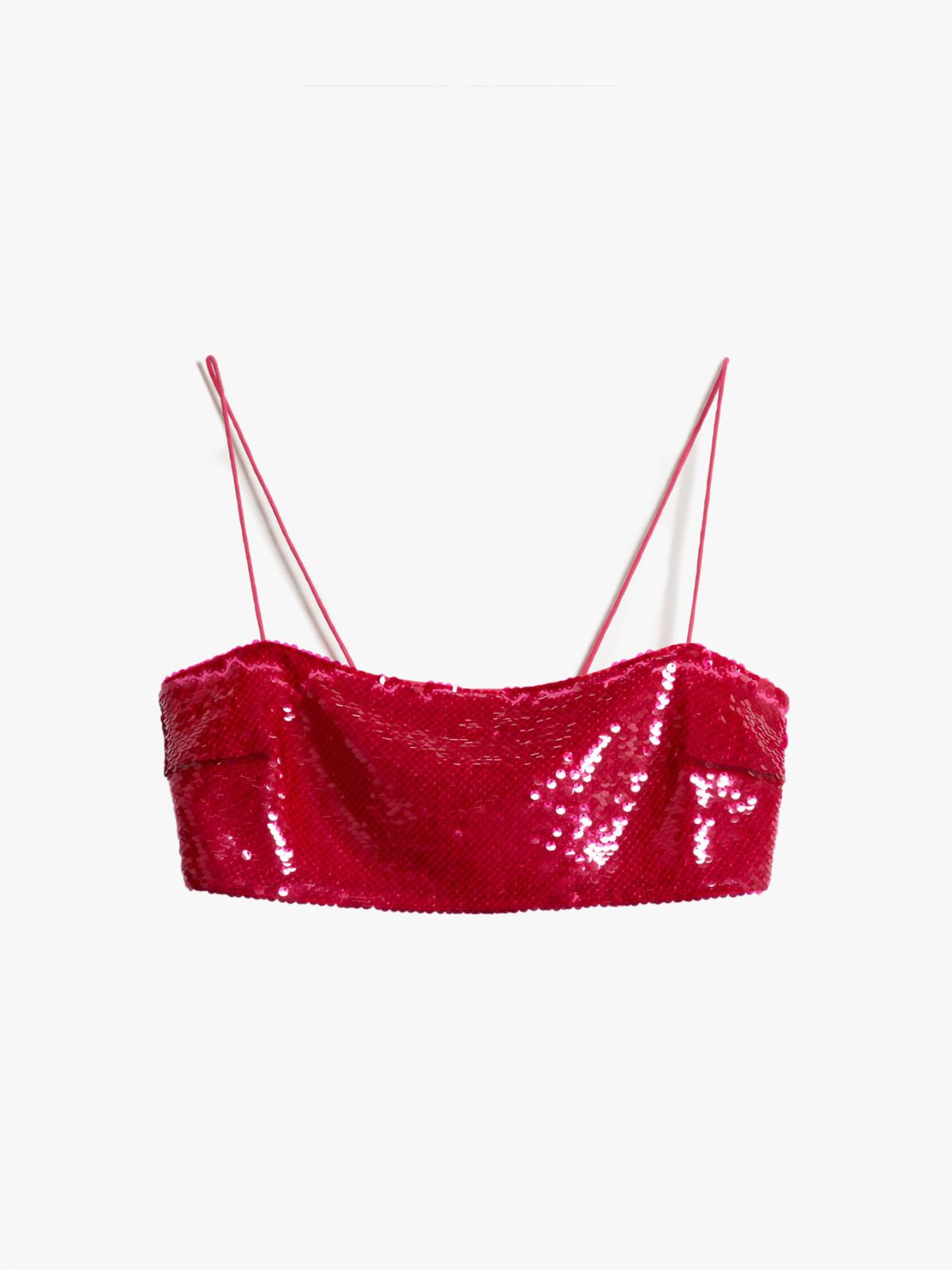 Georgette crop top with sequins