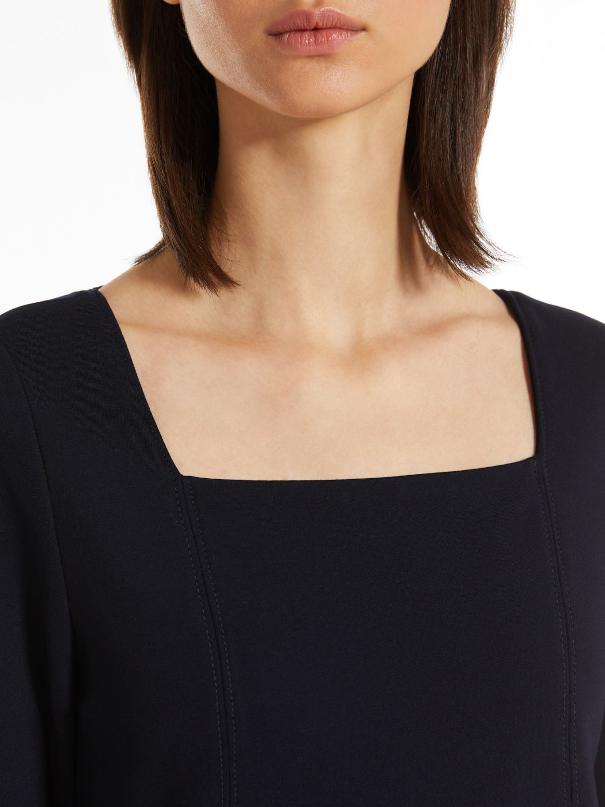 Milan-stitch jersey dress